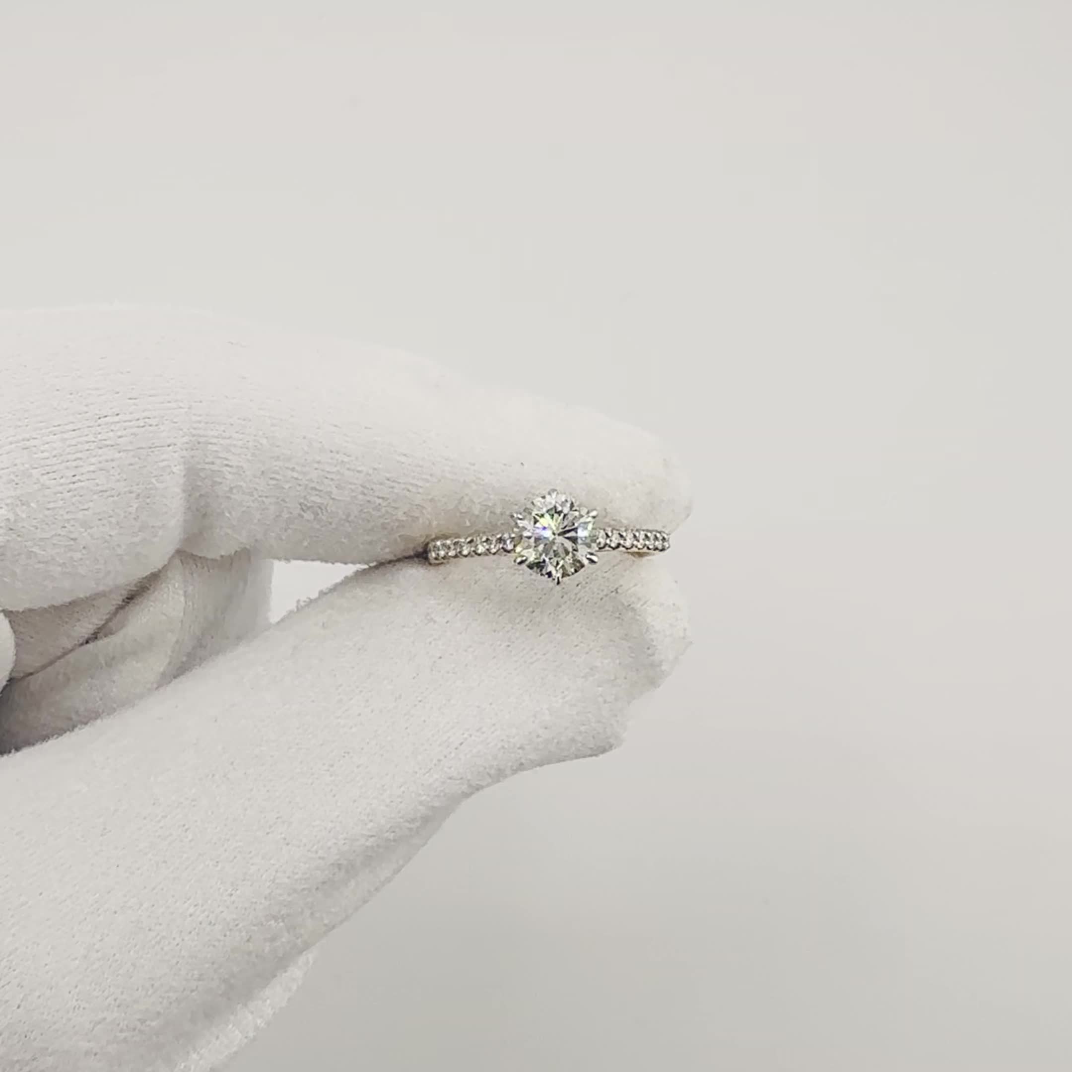 Кольцо с бриллиантом 0,9ct из золота 750 пробы арт. 14346-КБ9