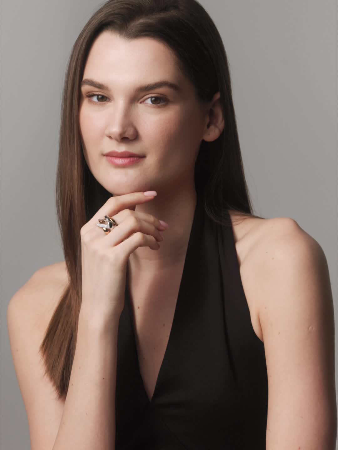 Кольцо с бриллиантами из золота 585 пробы арт. 15510-117