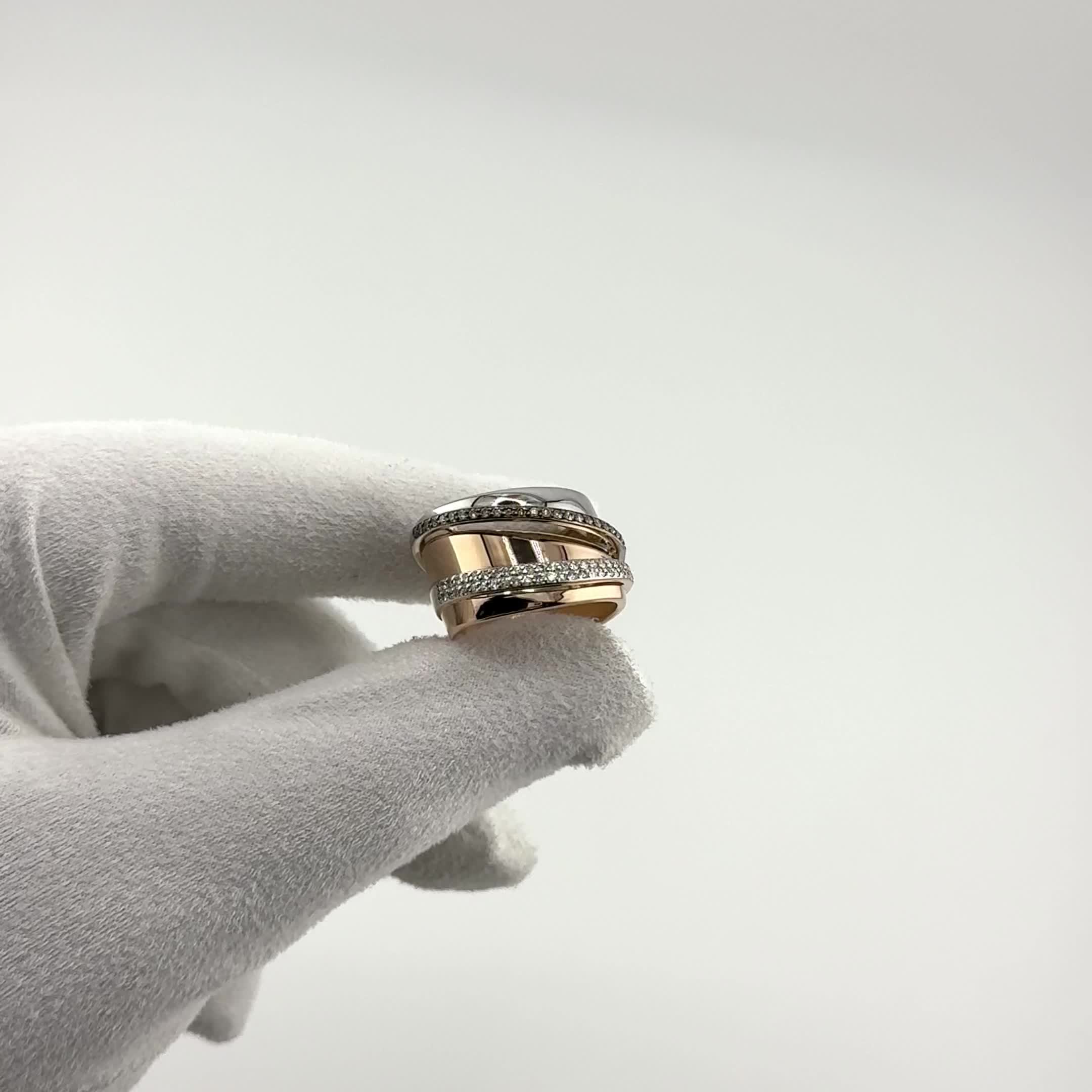 Кольцо с бриллиантами из золота 585 пробы арт. 15518-117