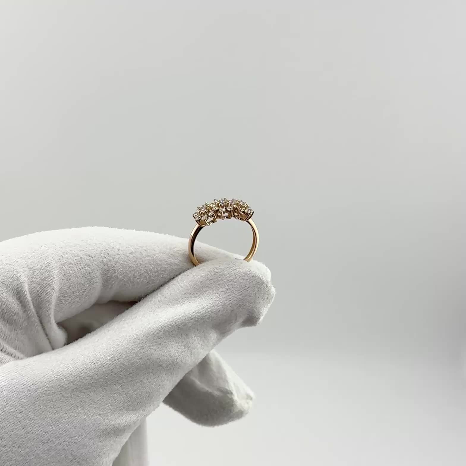 Кольцо с бриллиантами из золота 585 пробы арт. 15696-100