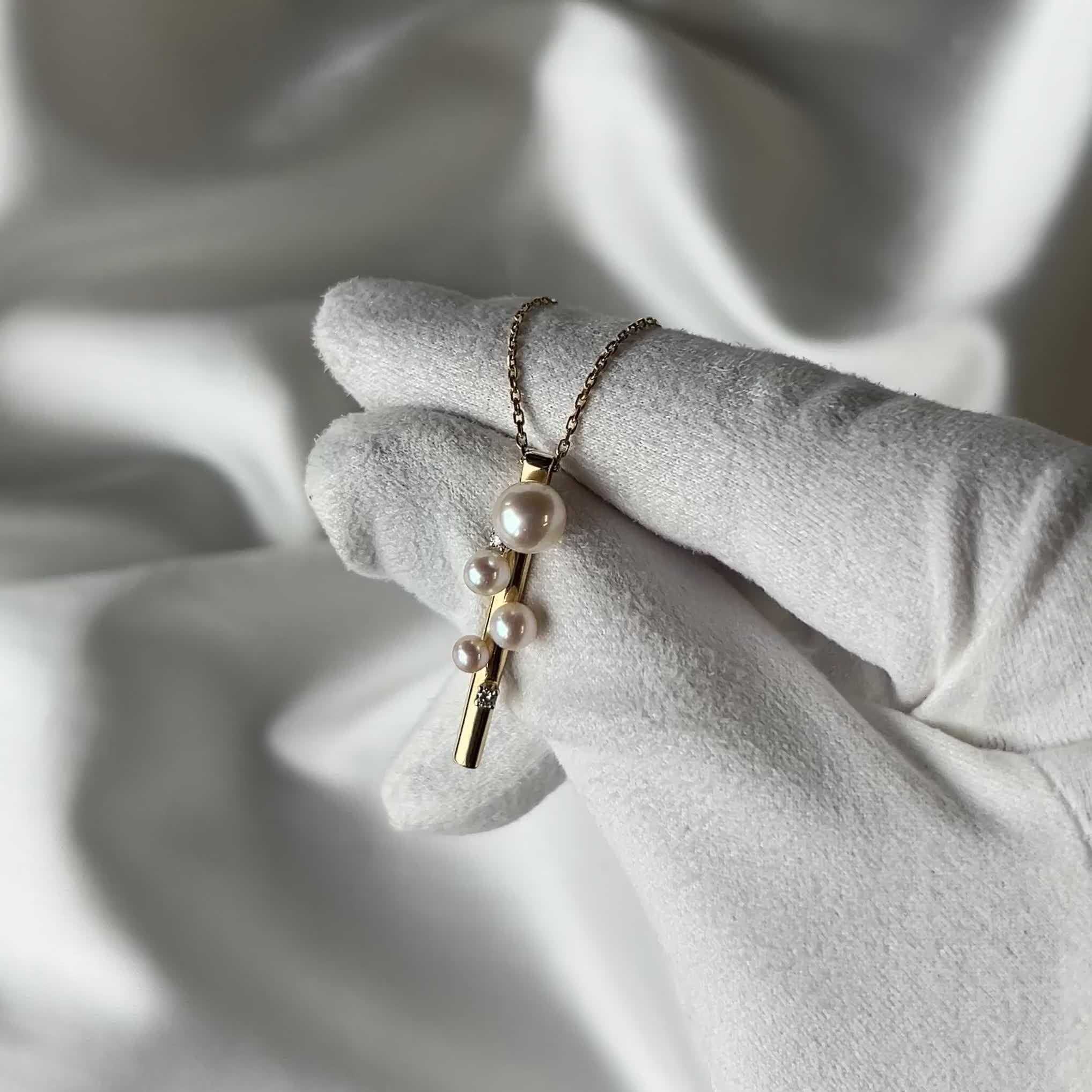 Колье с жемчугом и бриллиантами из золота 585 пробы арт. 16-21844-1500