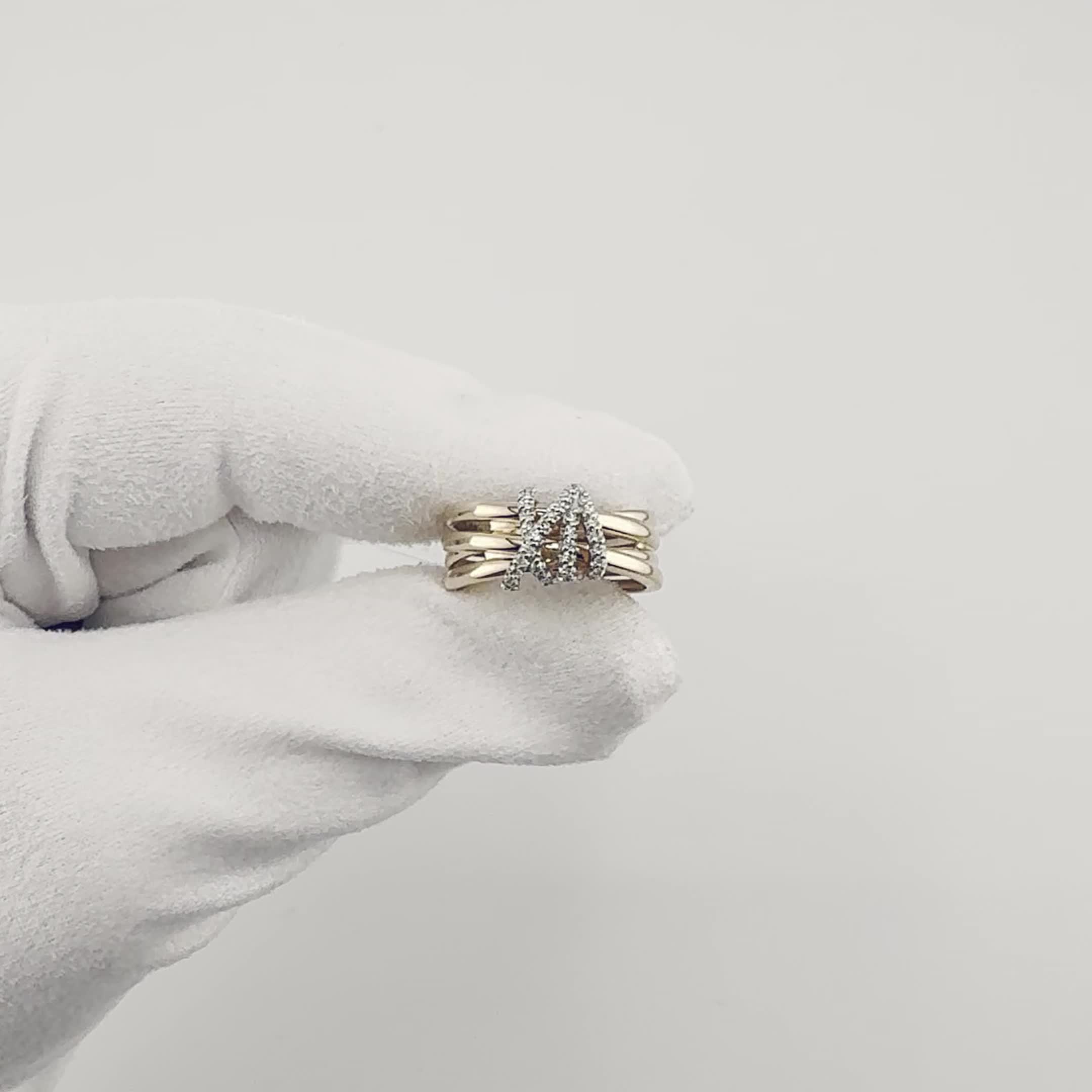 Кольцо с бриллиантами из золота 585 пробы арт. 16729-100