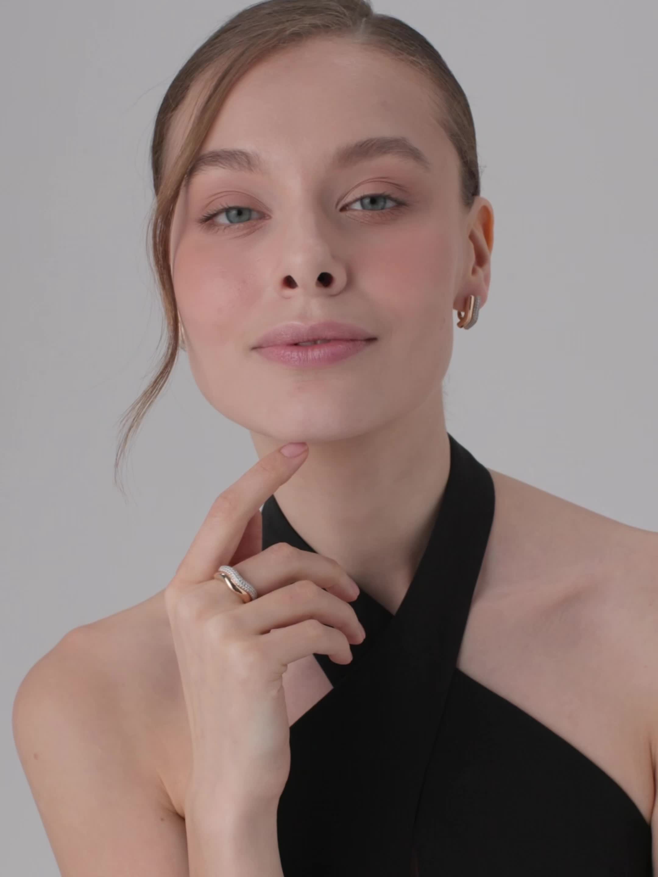 Кольцо с бриллиантами из золота 585 пробы арт. 16772-100