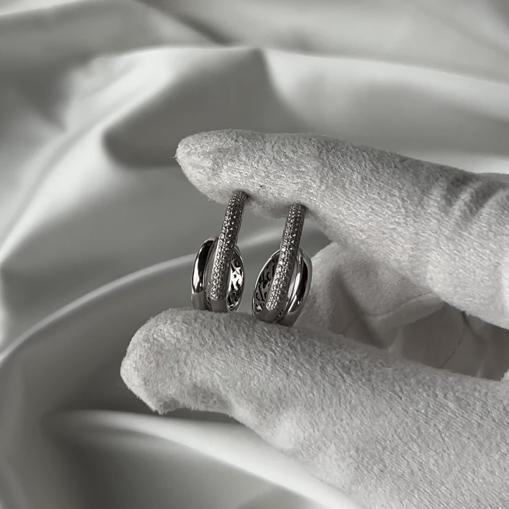 Серьги с бриллиантами из белого золота 585 пробы арт. 2-0663-201