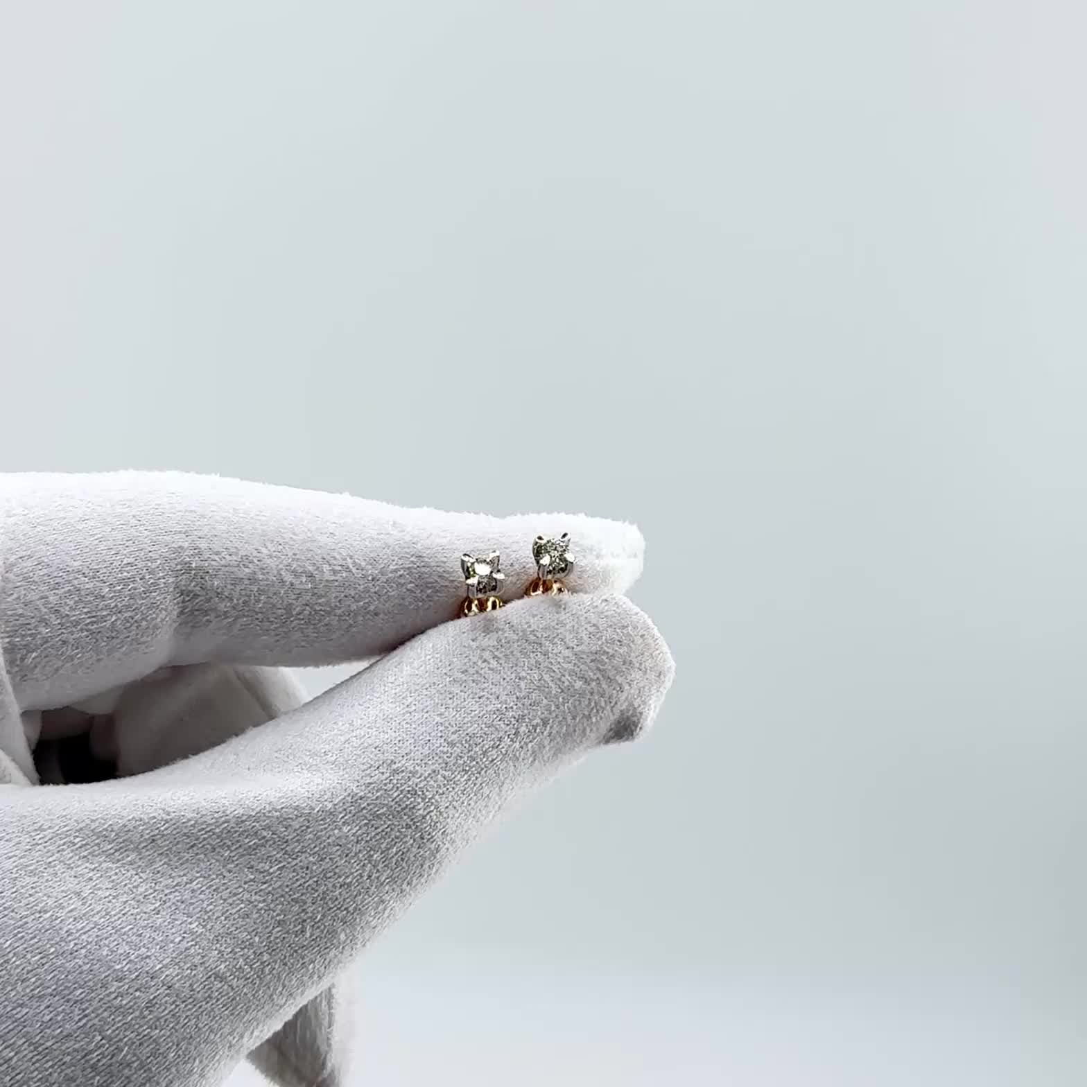 Серьги с бриллиантами из золота 585 пробы арт. 24002-100