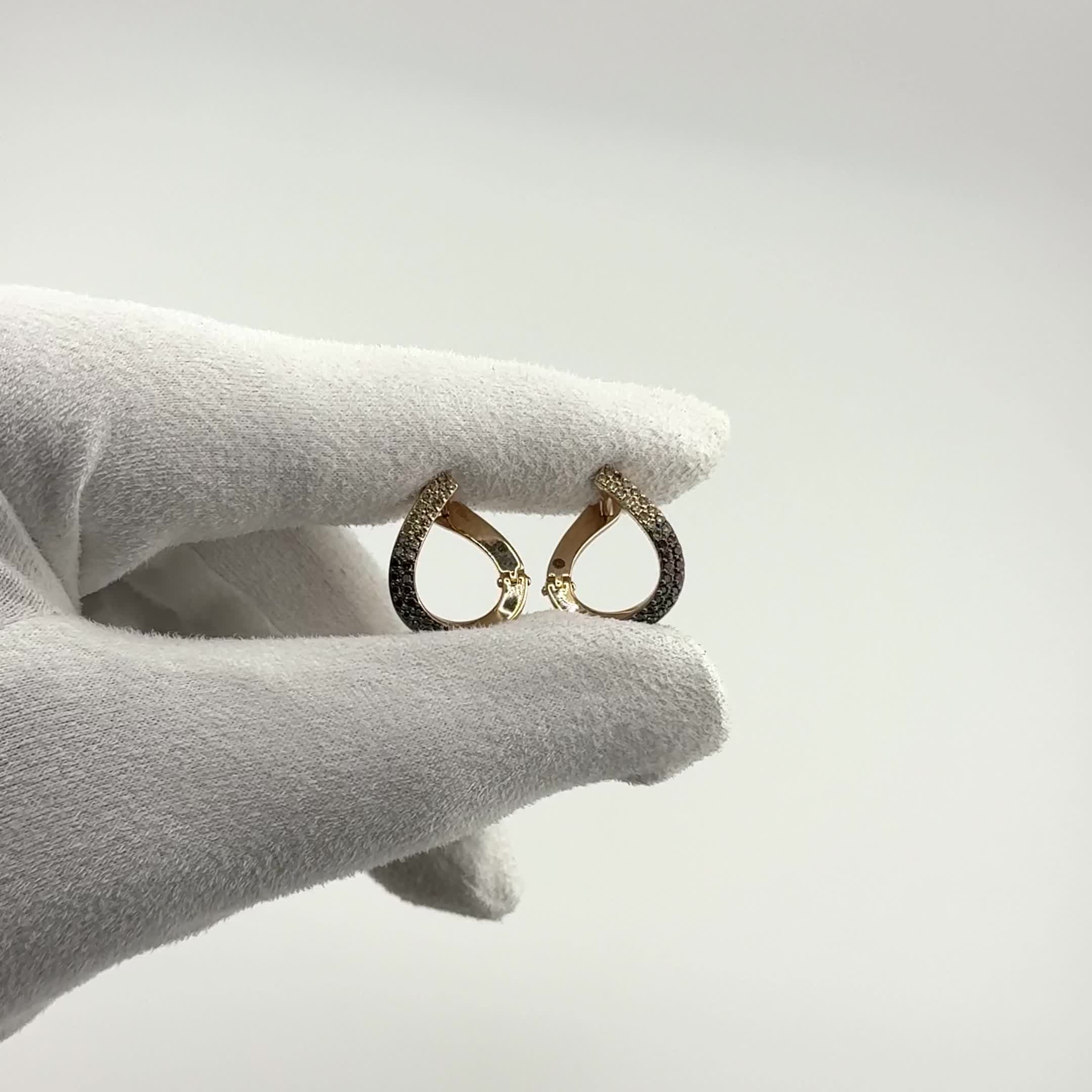 Серьги с бриллиантами из золота 585 пробы  арт. 24293-118