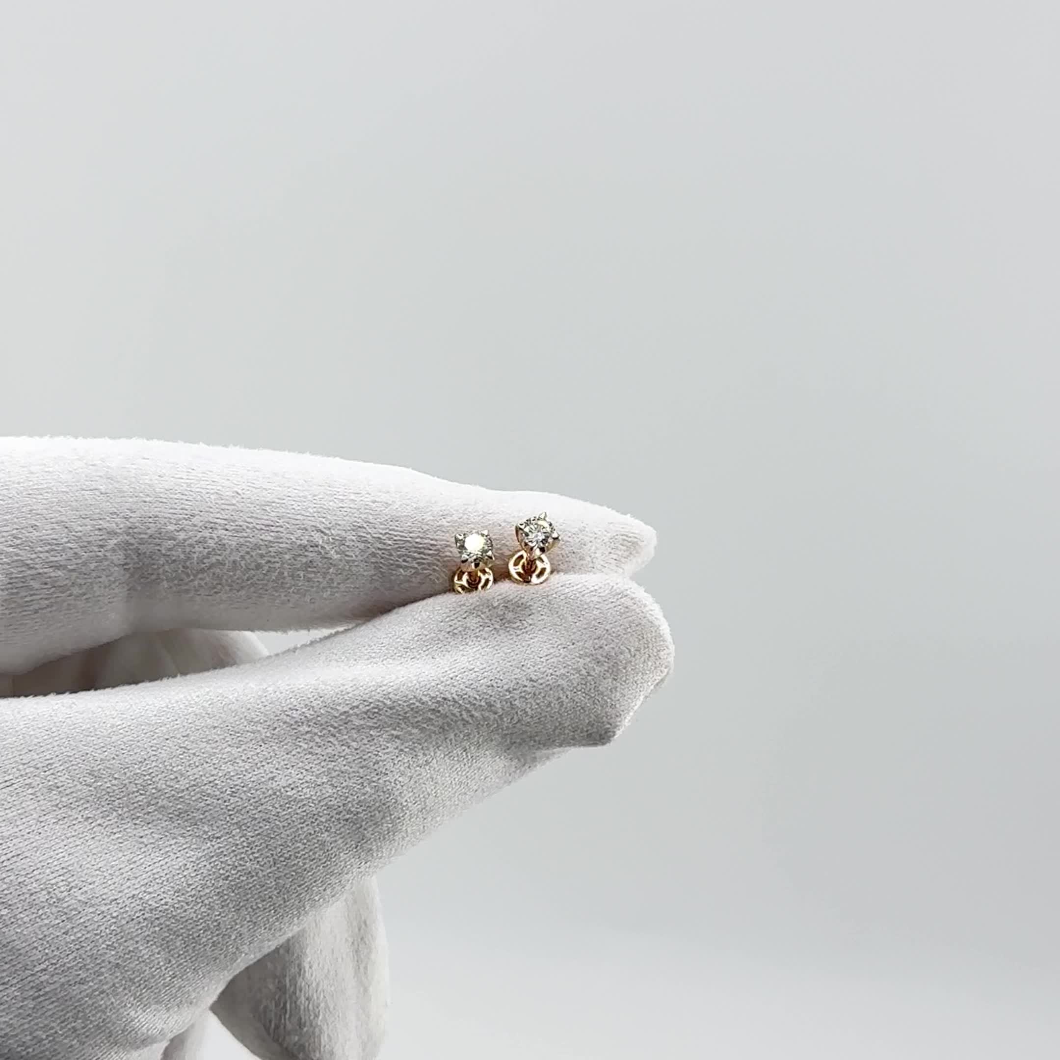 Серьги с бриллиантами из золота 585 пробы арт. 24527-100