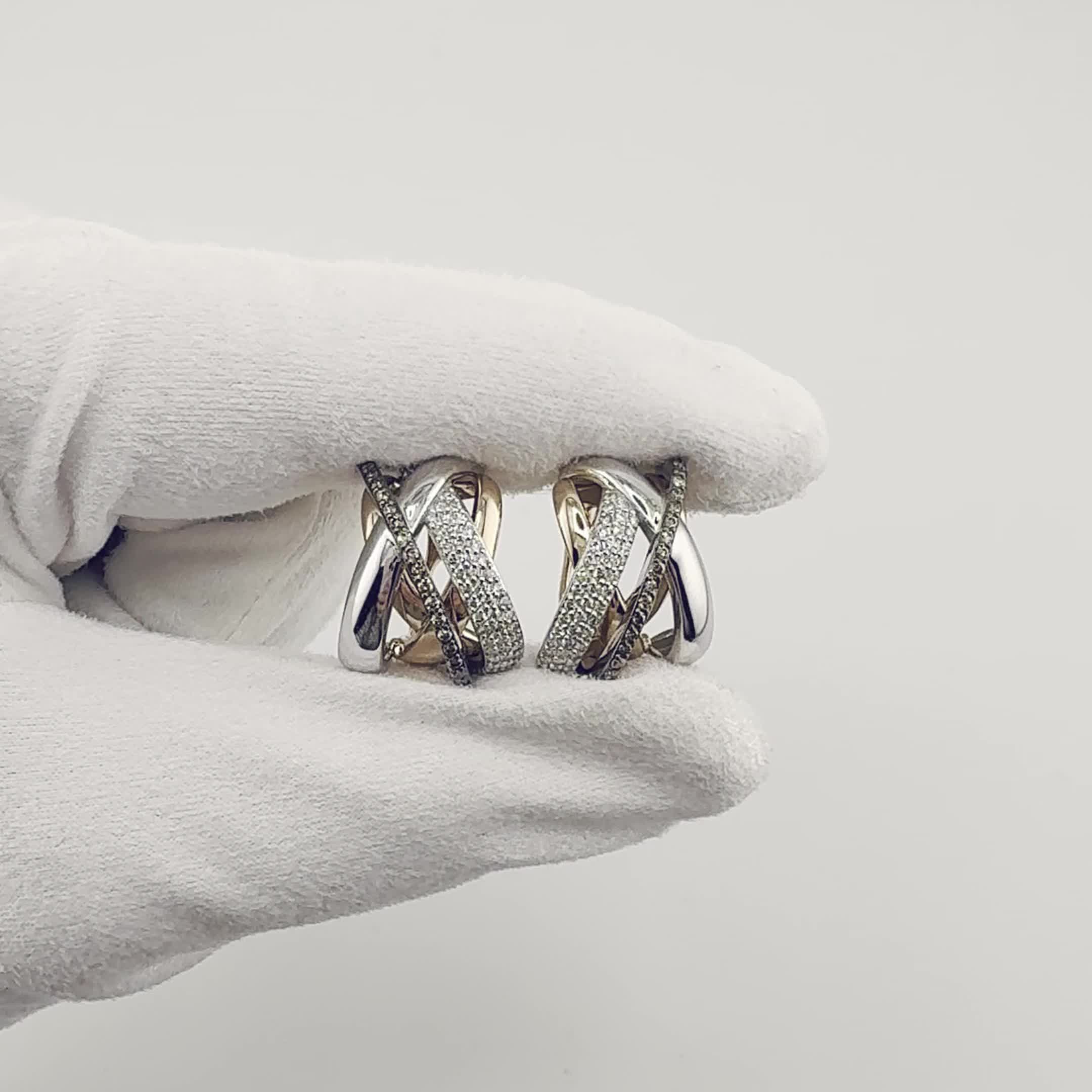 Серьги с бриллиантами из золота 585 пробы арт. 25510-117