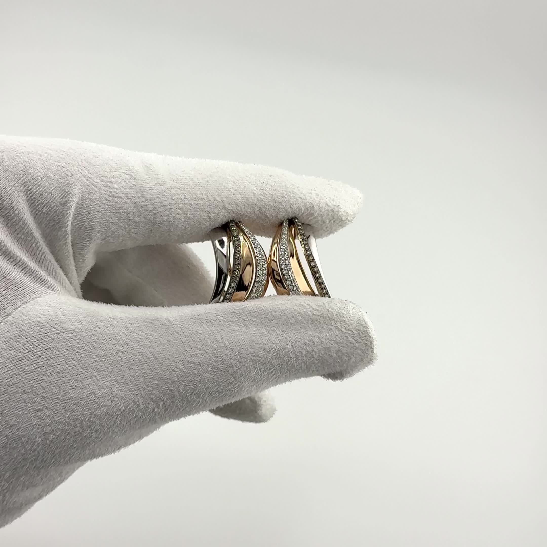 Серьги с бриллиантами из золота 585 пробы арт. 25518-117