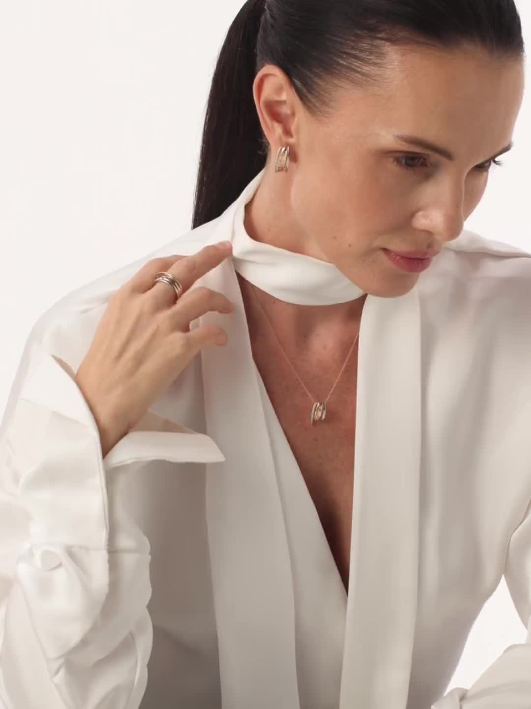 Серьги с бриллиантами из золота 585 пробы арт. 25795-100