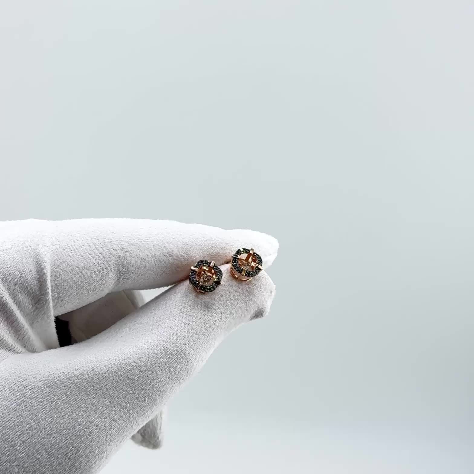 Серьги с танцующими бриллиантами из золота 585 пробы арт. 26077-113