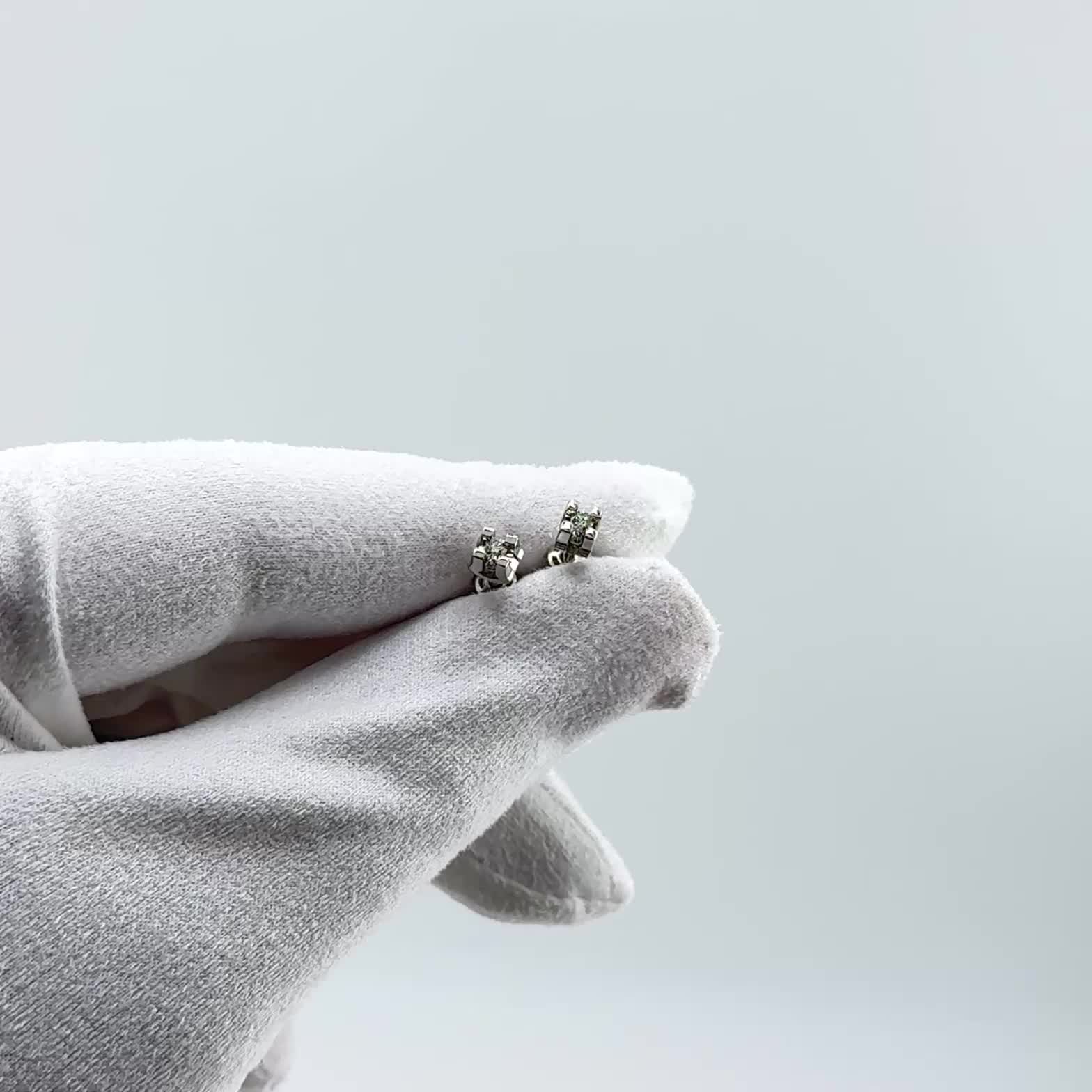 Серьги с бриллиантами из белого золота 585 пробы арт. 26115-200