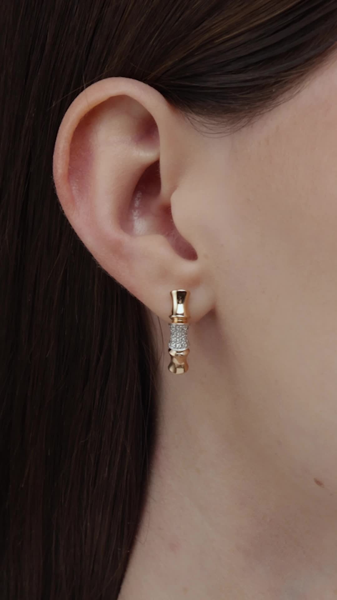 Серьги с бриллиантами из золота 585 пробы арт. 26164-100