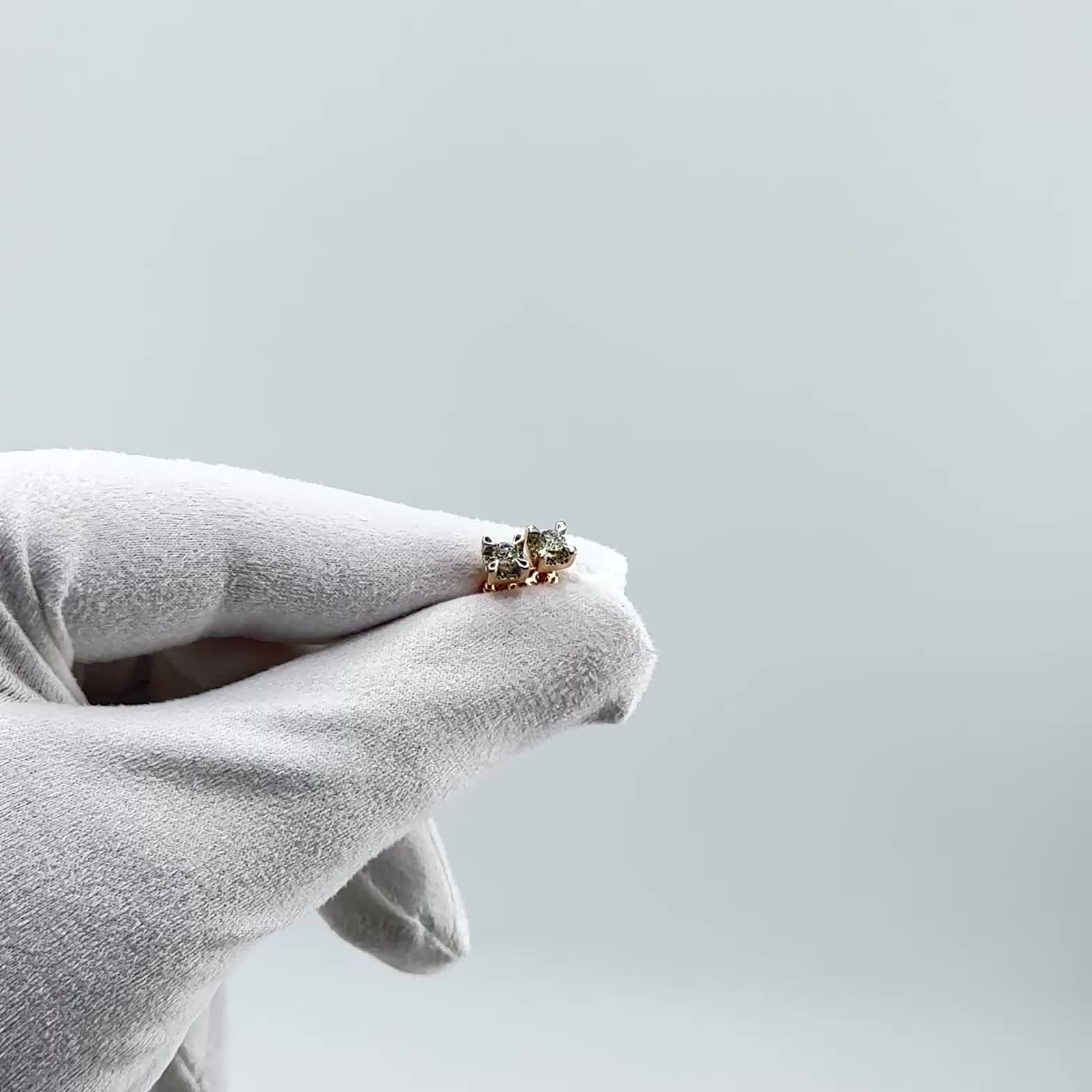 Серьги с бриллиантами из золота 585 пробы арт. 26659-100