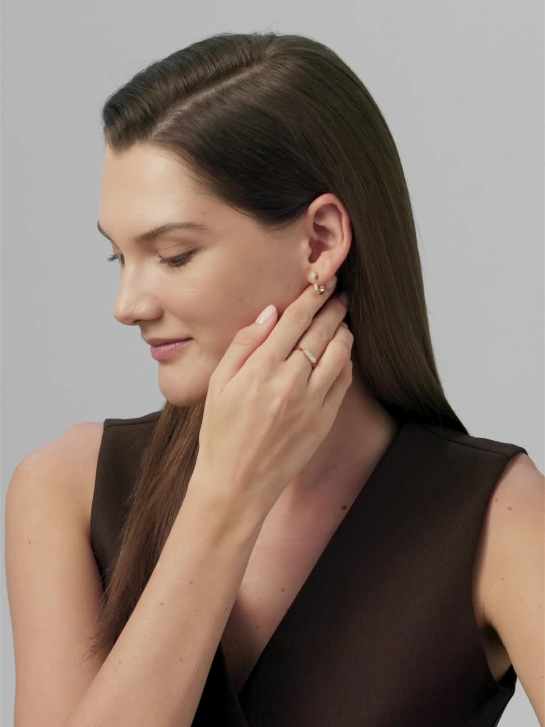 Серьги с бриллиантами из золота 585 пробы арт. 26662-113