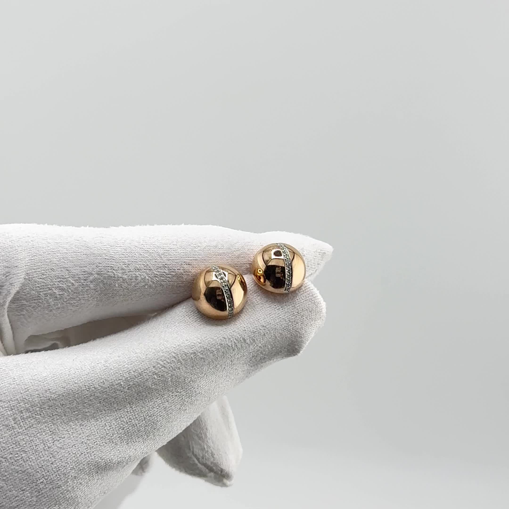 Серьги с бриллиантами из золота 585 пробы арт. 26714-100