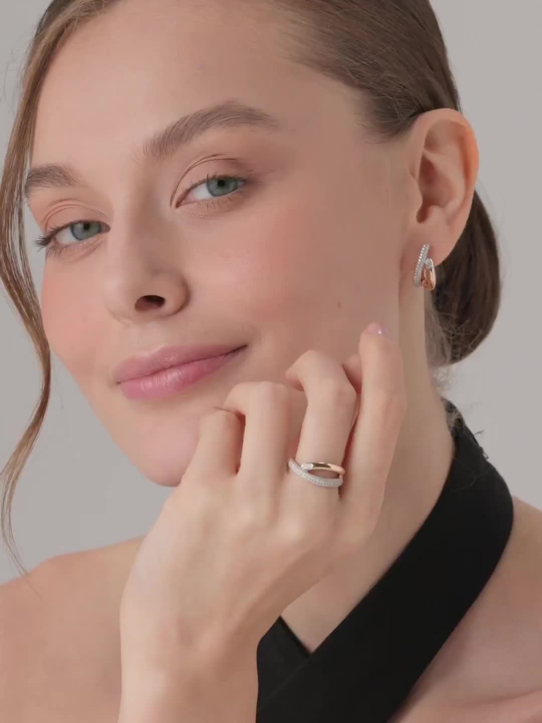 Серьги с бриллиантами из золота 585 пробы арт. 26769-100