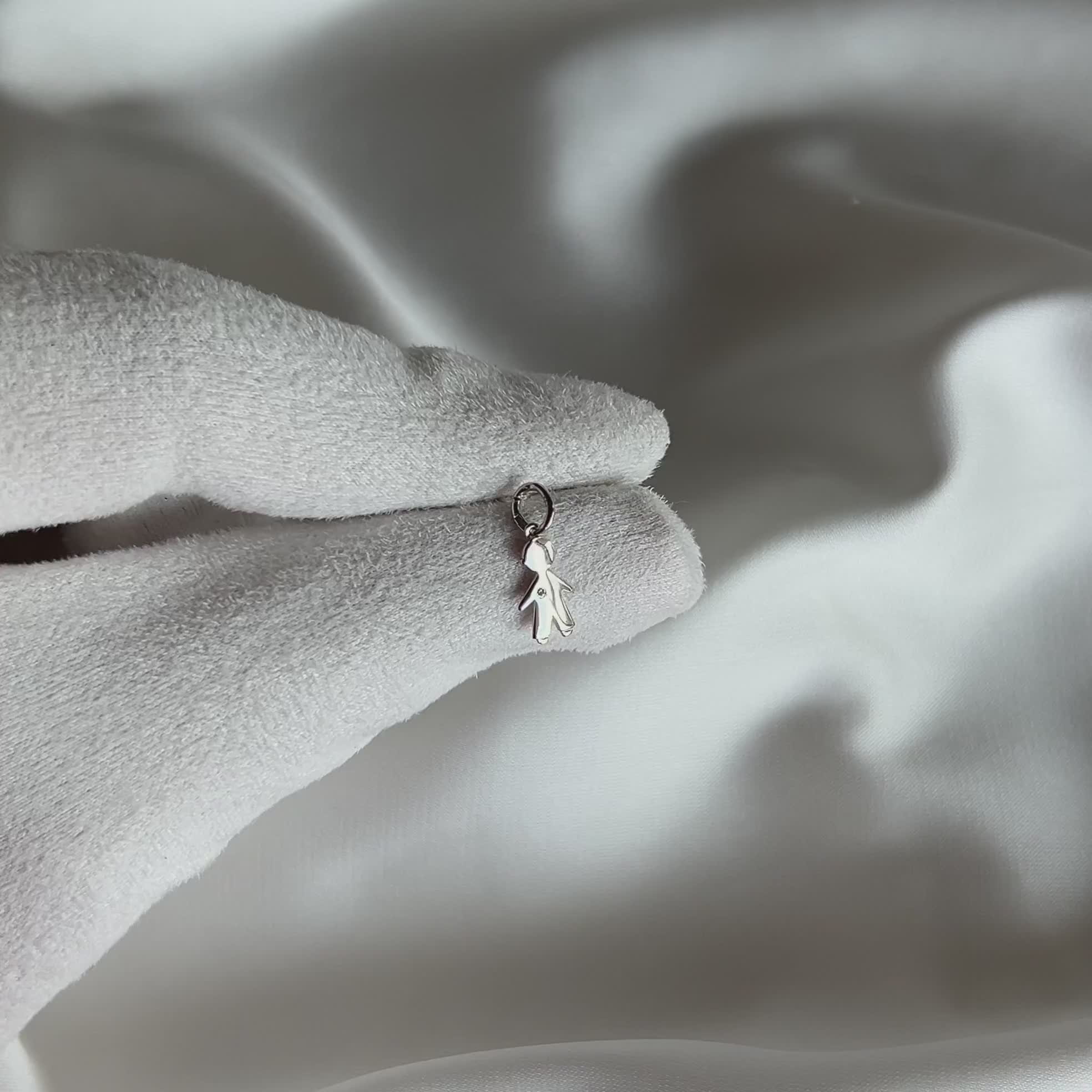 Подвеска "Мальчик" с бриллиантом из золота 585 пробы арт. 3-108-103Б