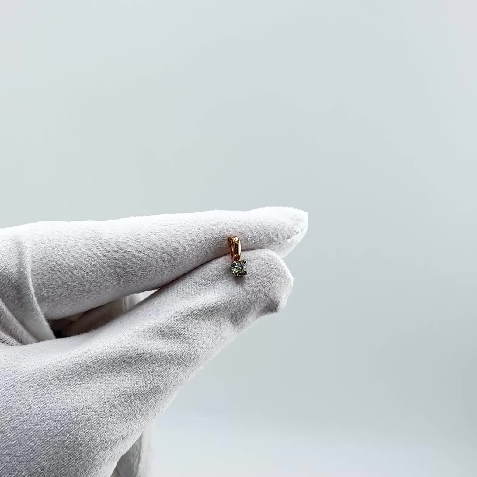 Подвеска с бриллиантом из золота 585 пробы арт. 34002-100