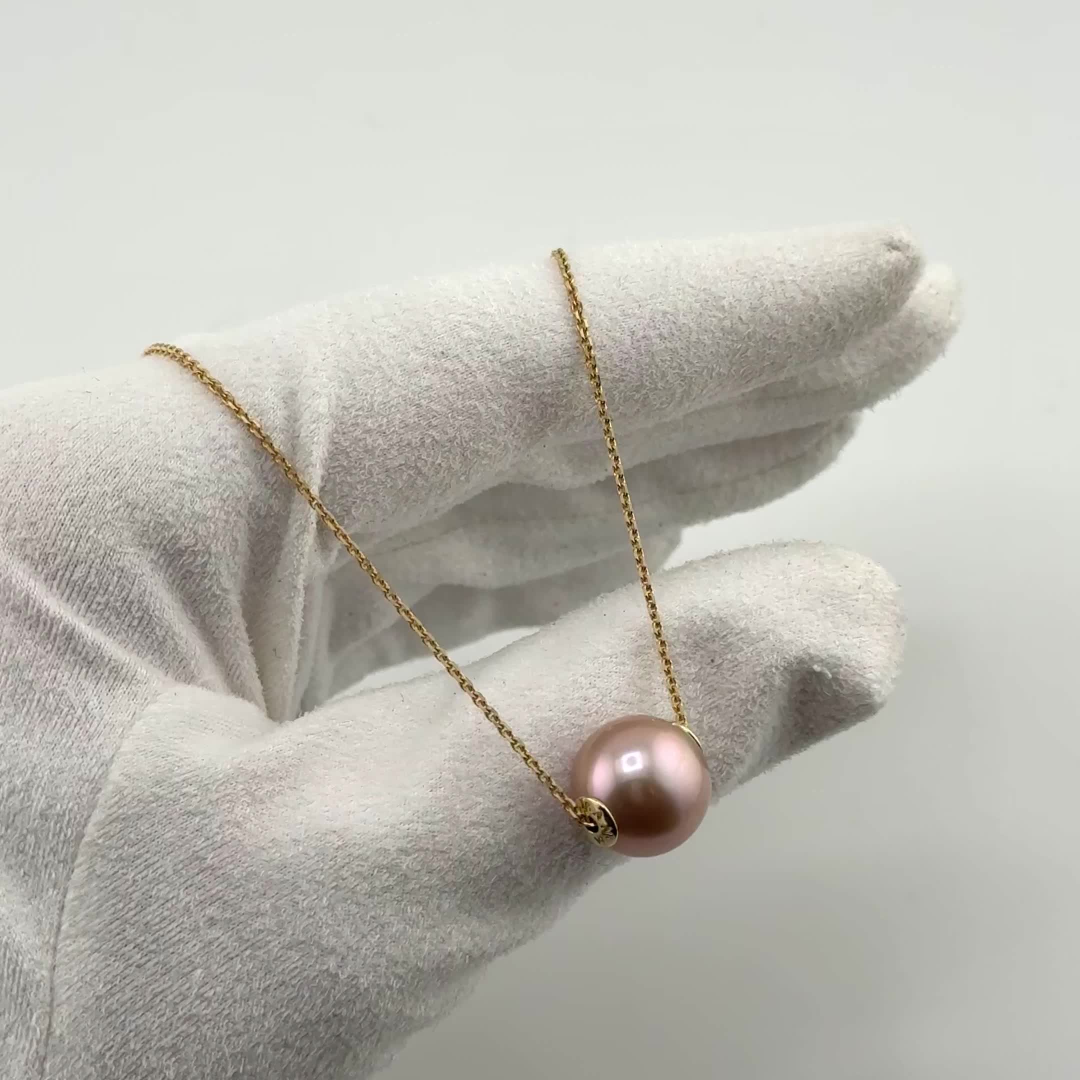 Колье с жемчугом из золота 585 пробы арт. 34705YEd3D12.43