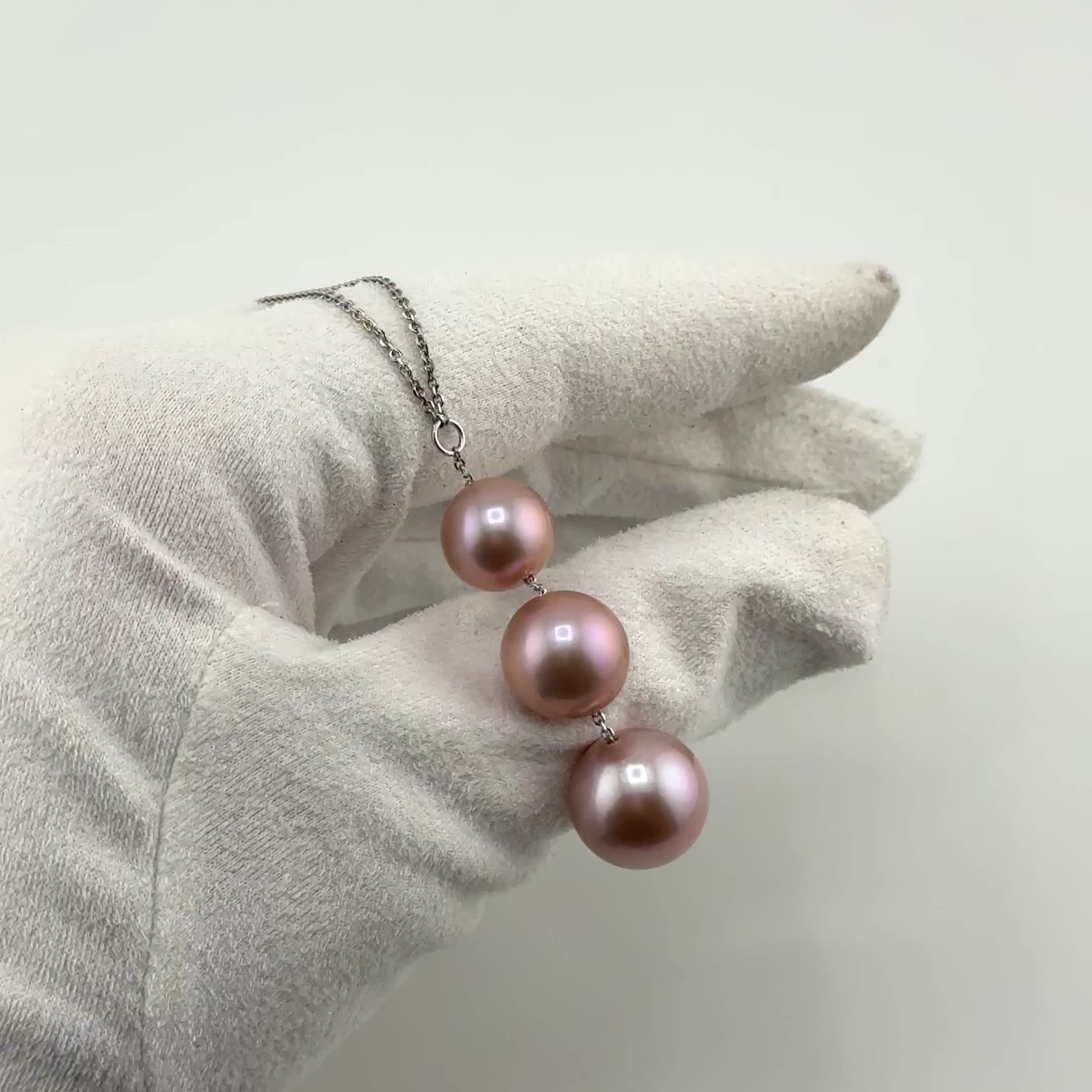 Колье с жемчугом из белого золота 585 пробы арт. 34710WEd3D10-13.50