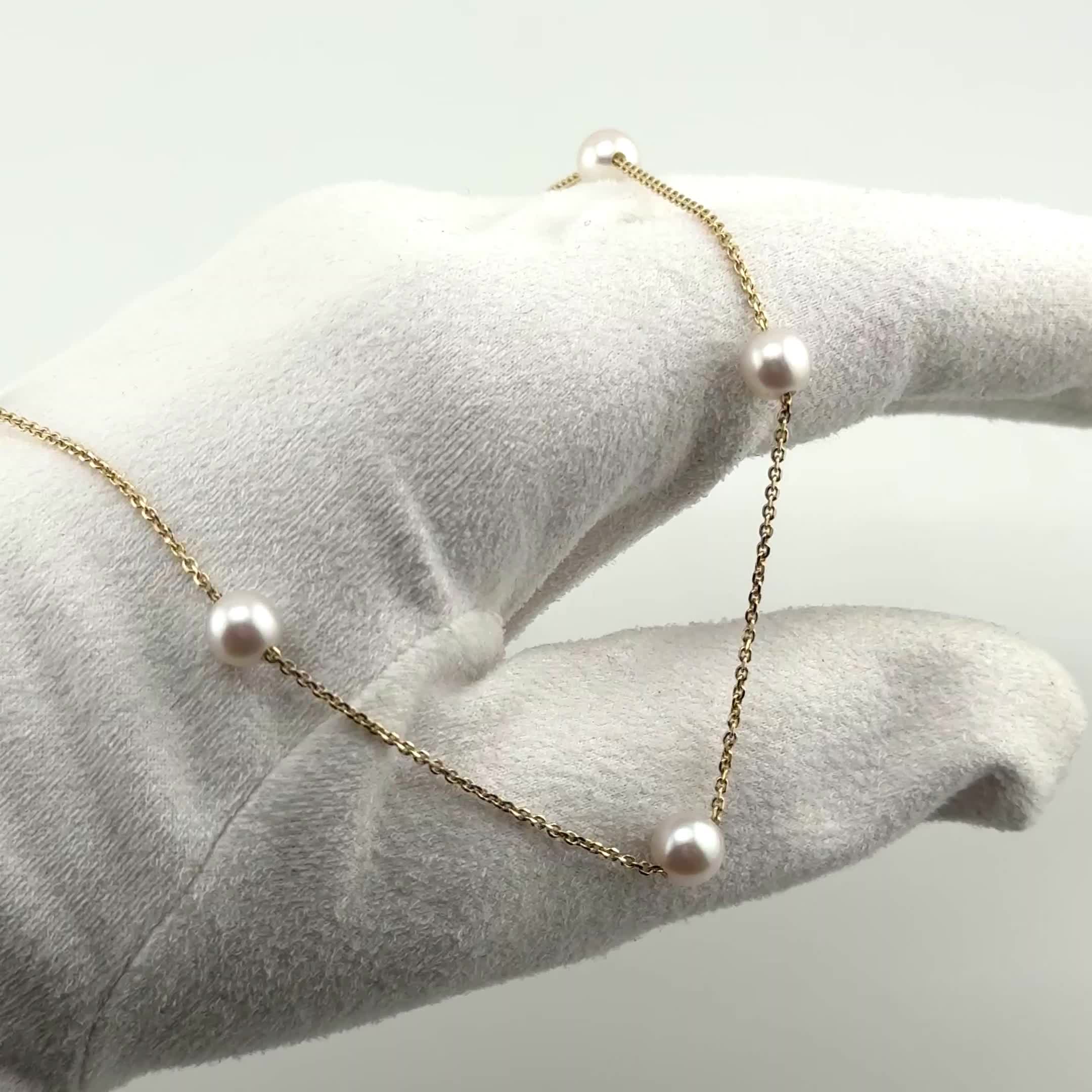 Колье с жемчугом из золота 585 пробы арт. 34712Y1.60-80