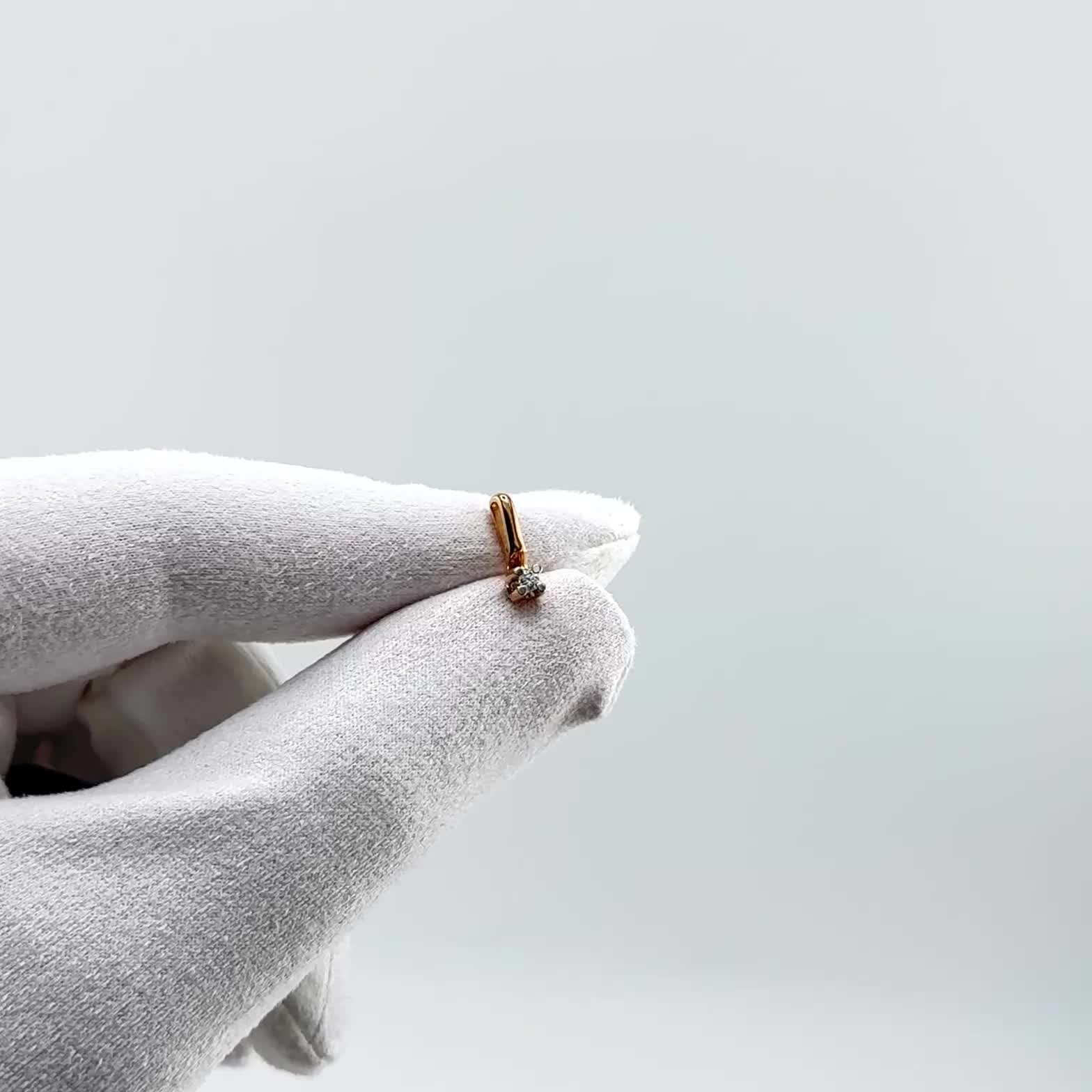 Подвеска с бриллиантами из золота 585 пробы арт. 36110-100