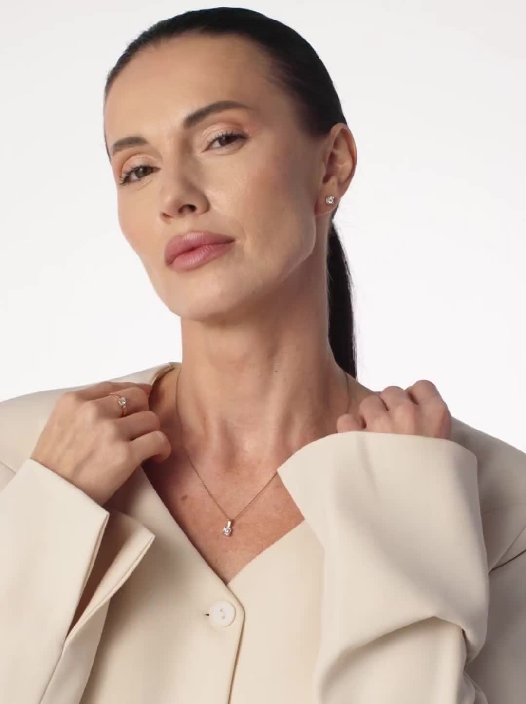 Подвеска с бриллиантами из золота 585 пробы арт. 36808-100