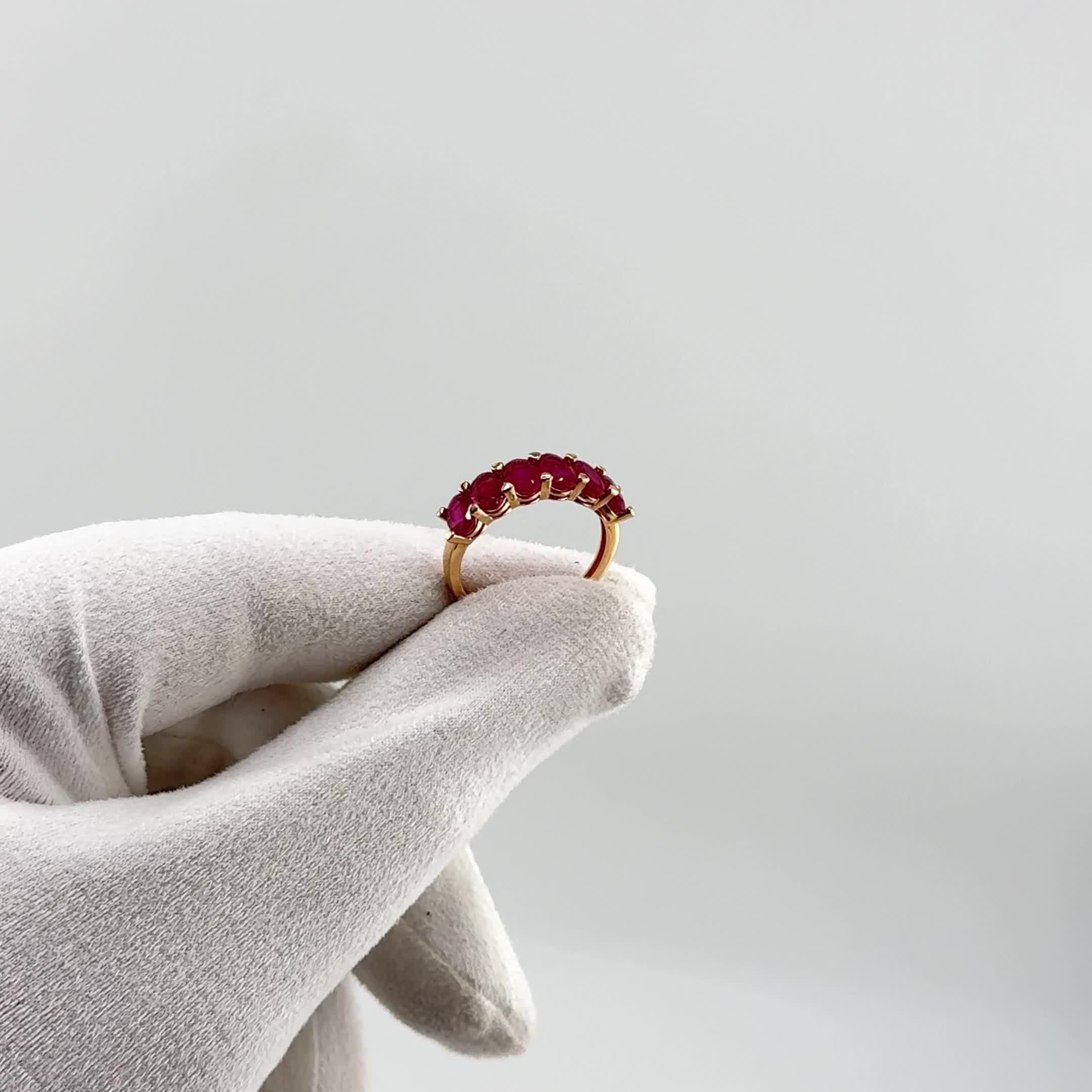 Кольцо с рубинами из золота 585 пробы арт. 4010743