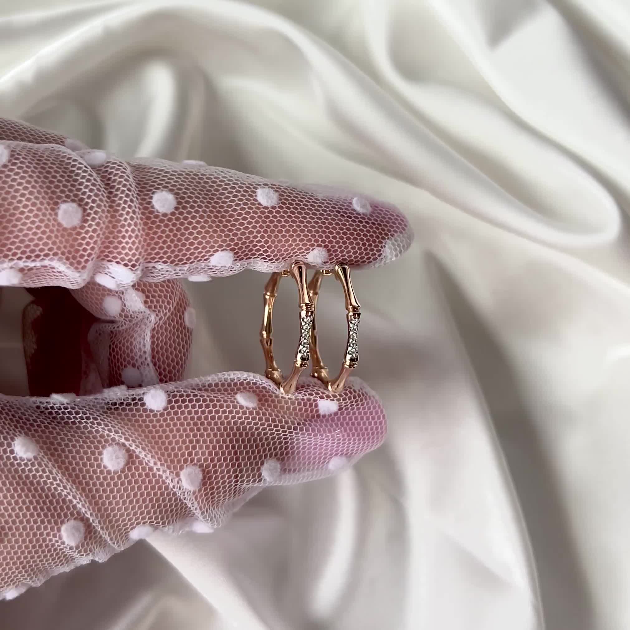 Серьги с бриллиантами из золота 585 пробы арт. 4100-210