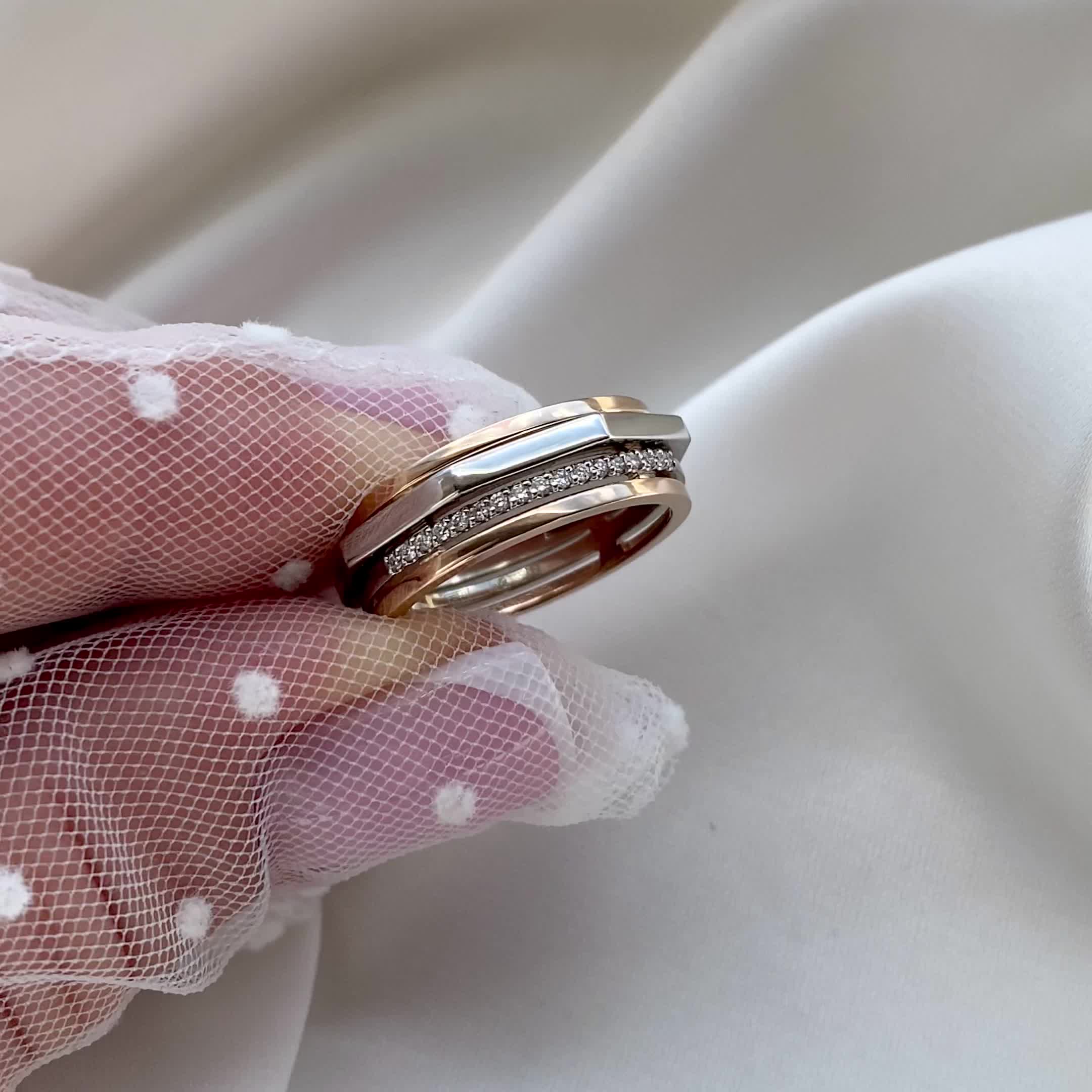 Кольцо с бриллиантами из золота 585 пробы арт. 4107-110