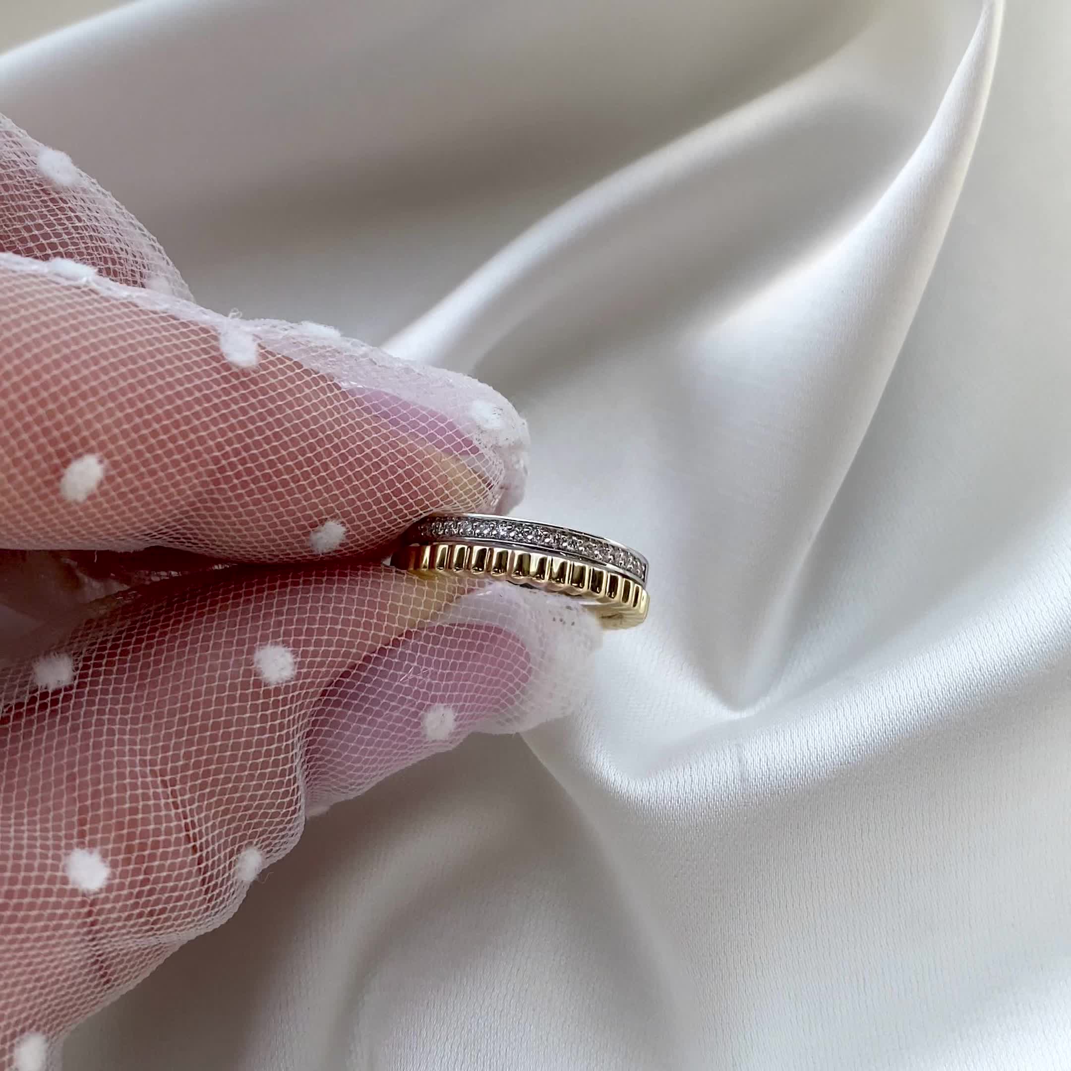 Кольцо с бриллиантами из золота 585 пробы арт. 4109-110