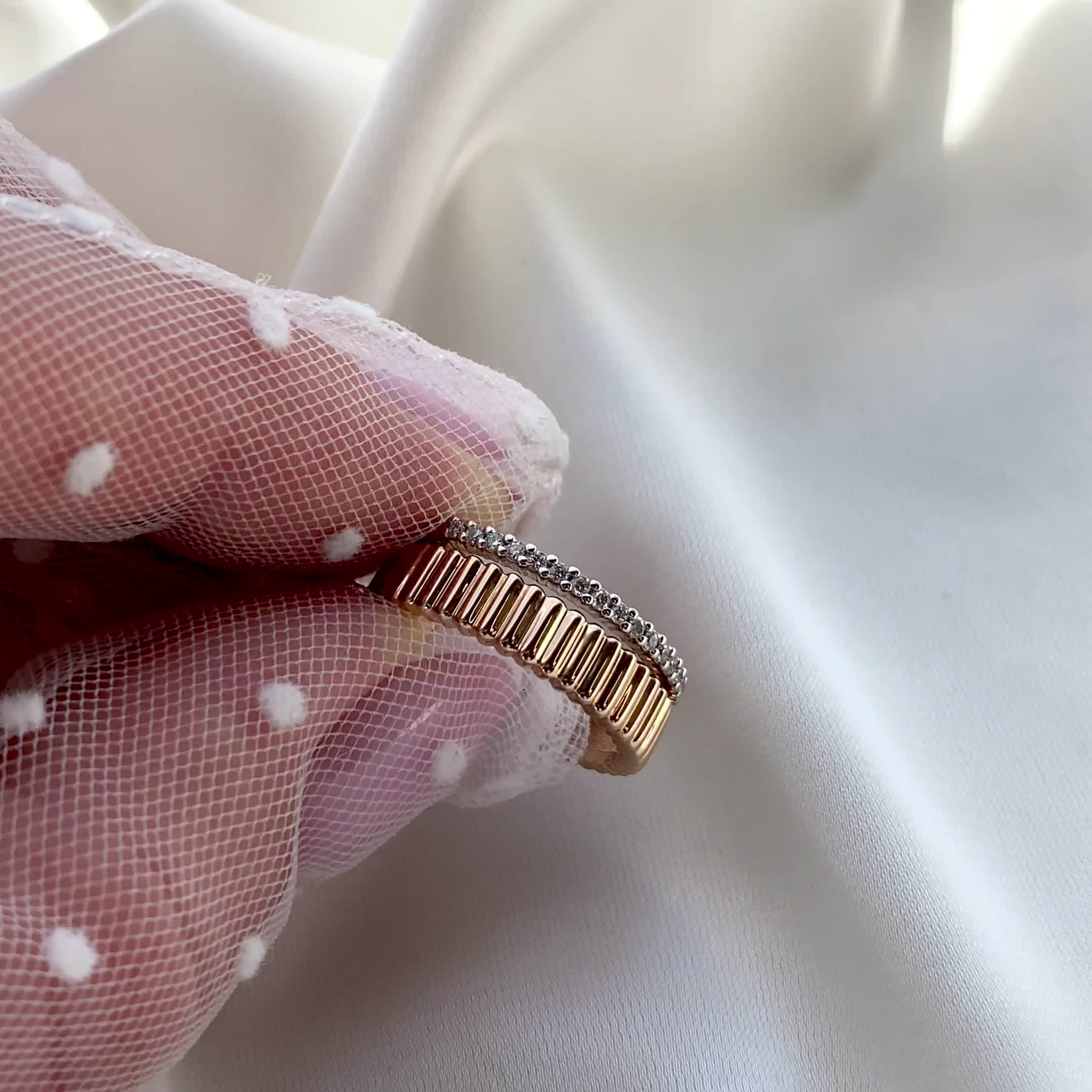 Кольцо с бриллиантами из золота 585 пробы арт. 4125-110