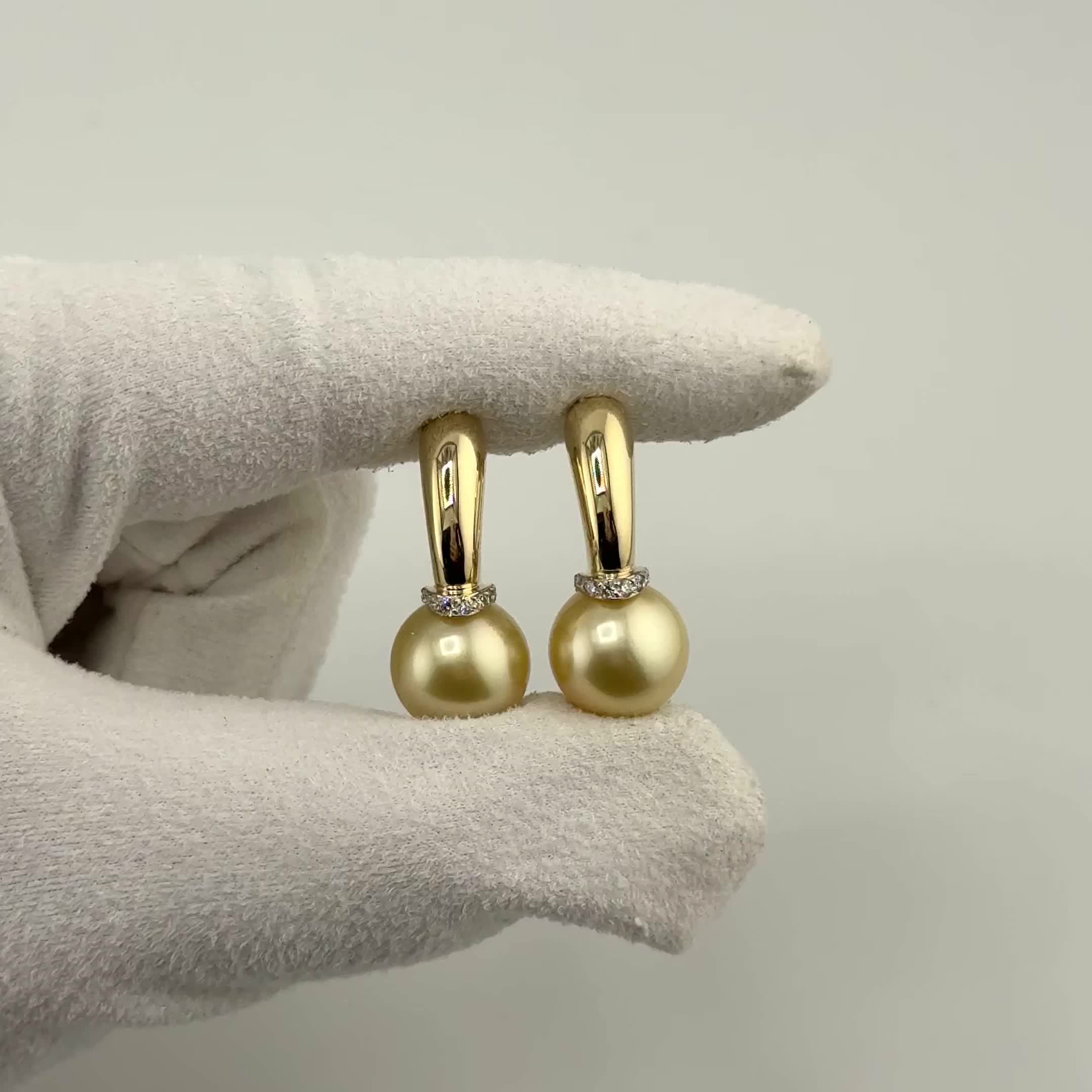 Серьги с бриллиантами из желтого золота 585 пробы арт. 42005БрYT5D12