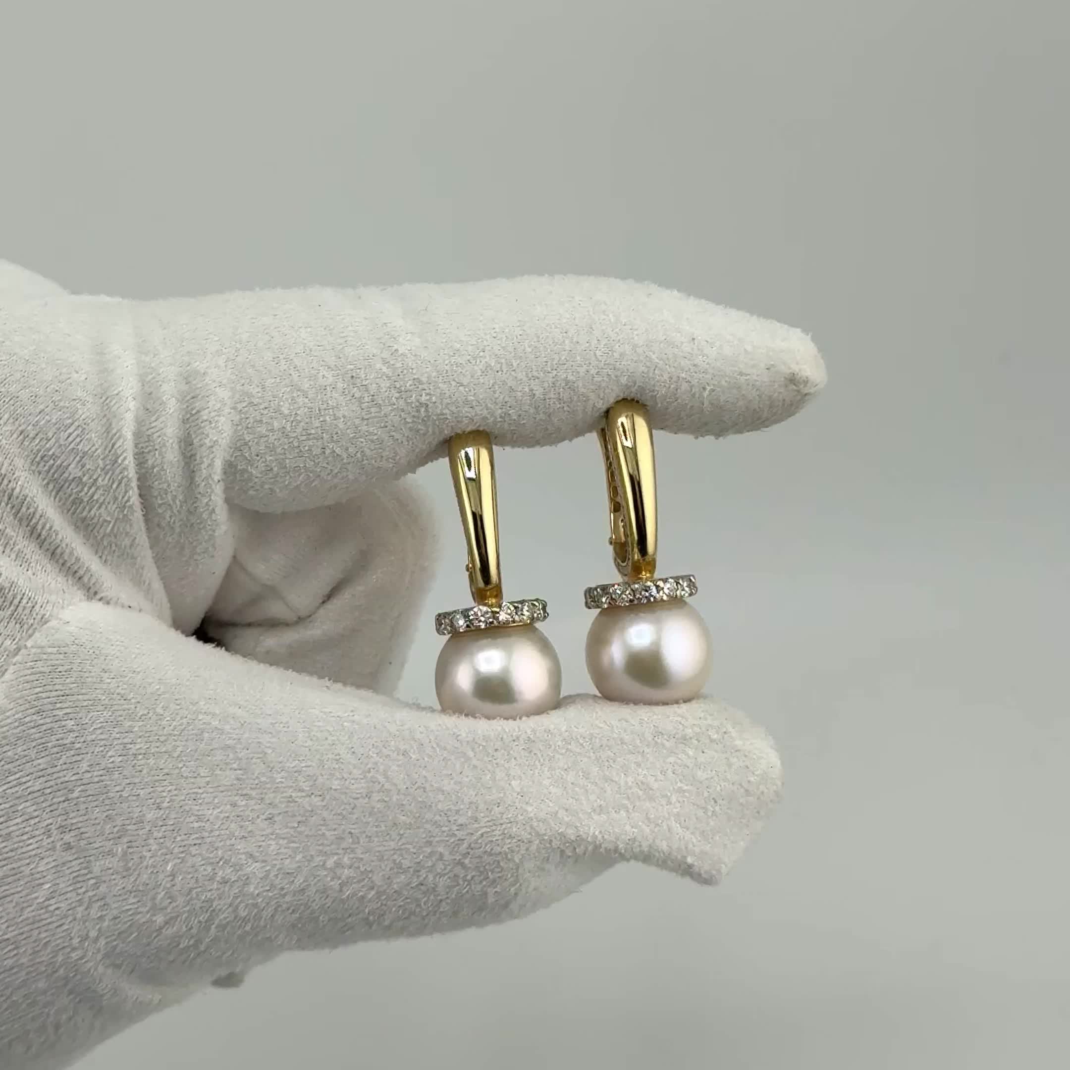 Серьги с бриллиантами из желтого золота 585 пробы арт. 42019БрYEd1D13