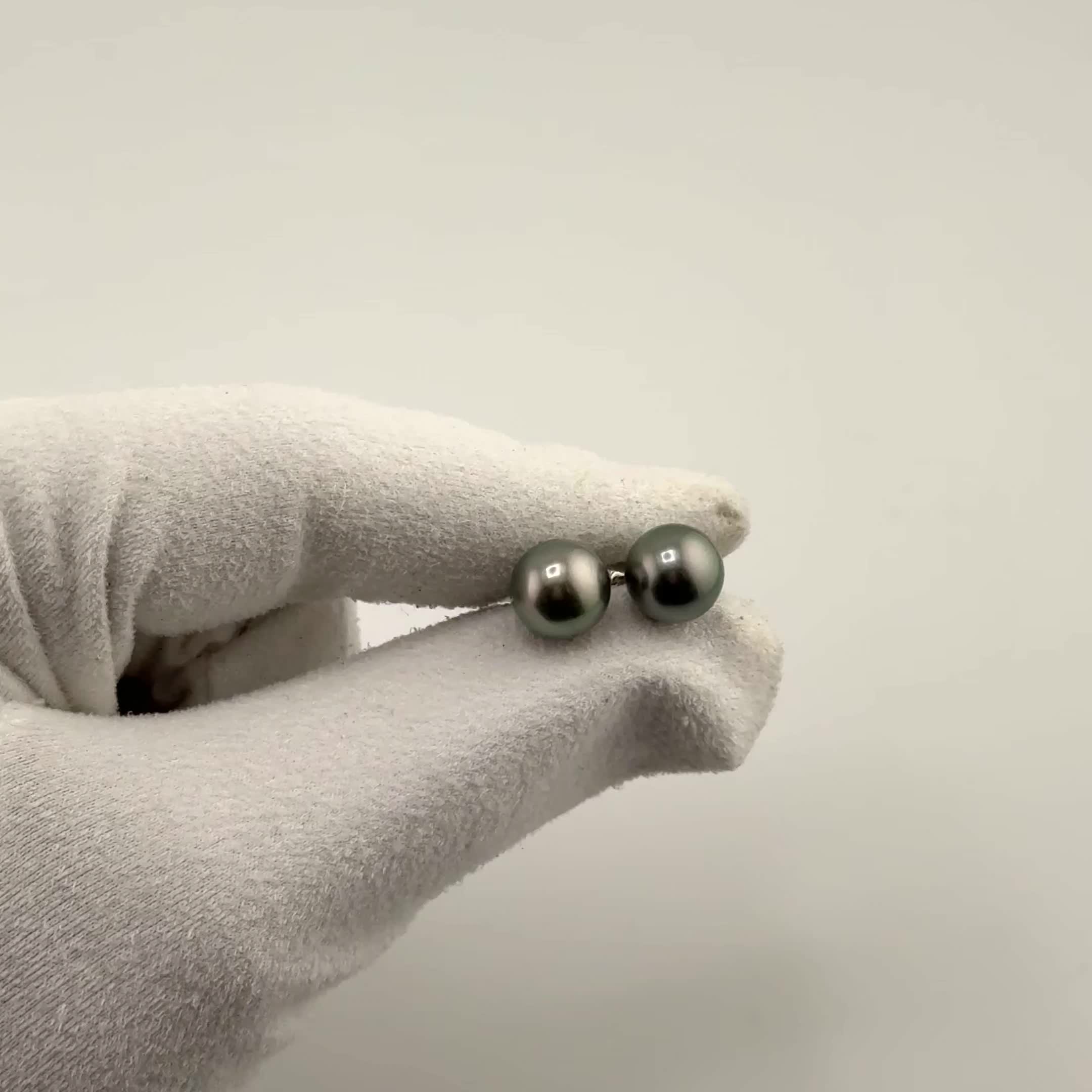 Серьги с жемчугом из белого золота 585 пробы арт. 42048WT4D9-9.5