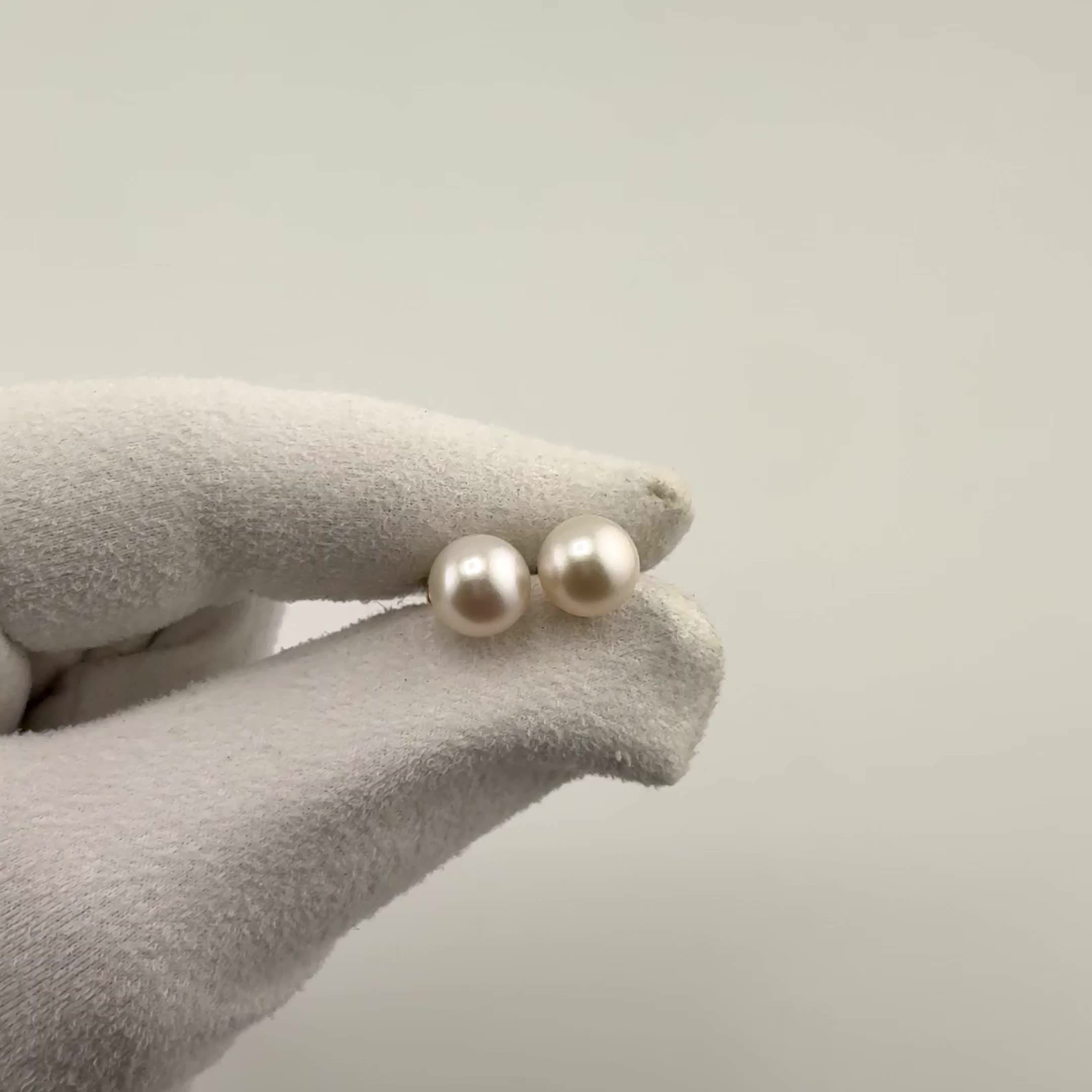 Серьги с жемчугом из желтого золота 585 пробы арт. 42048YT1D8-8.5