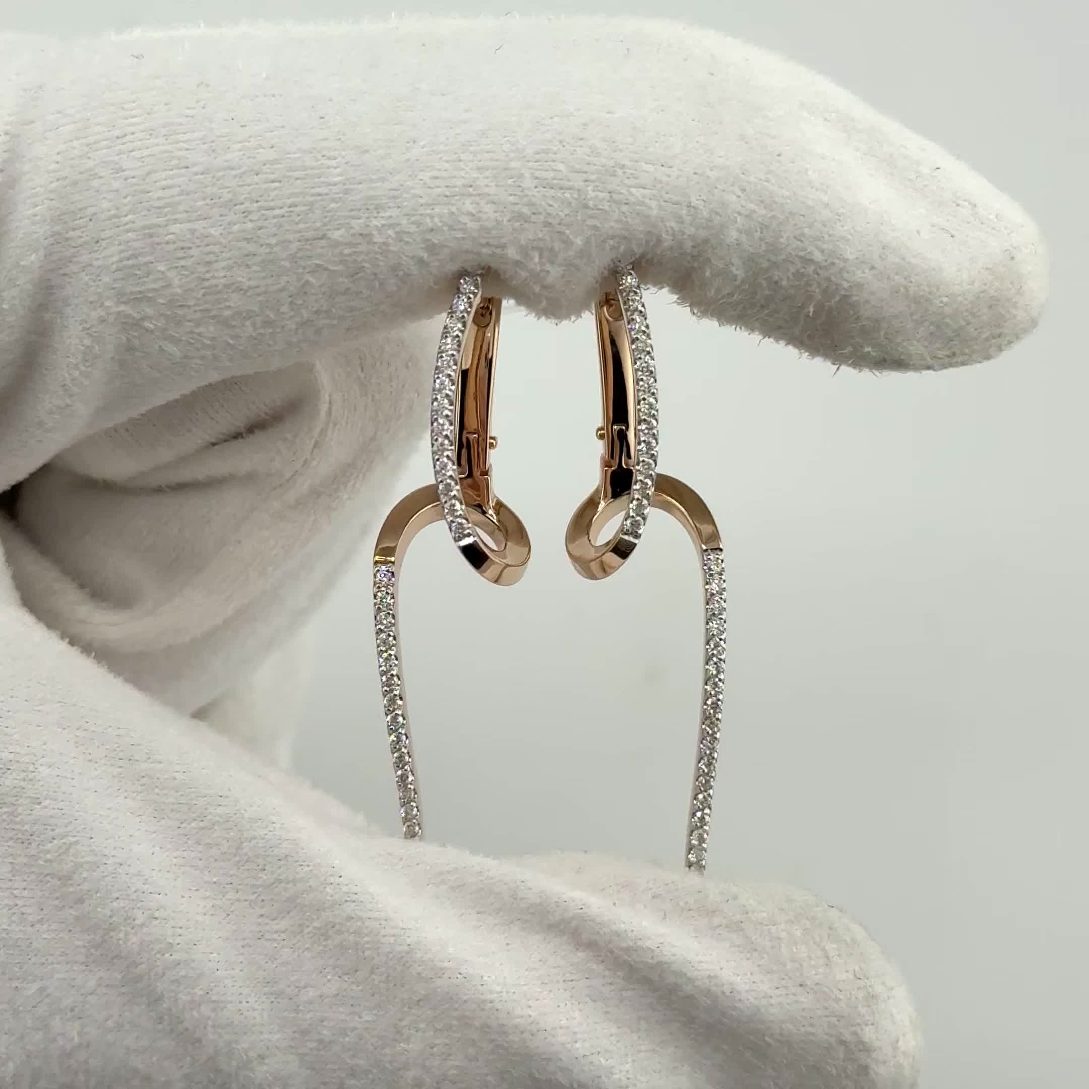 Серьги с бриллиантами из золота 585 пробы арт. 4213-210