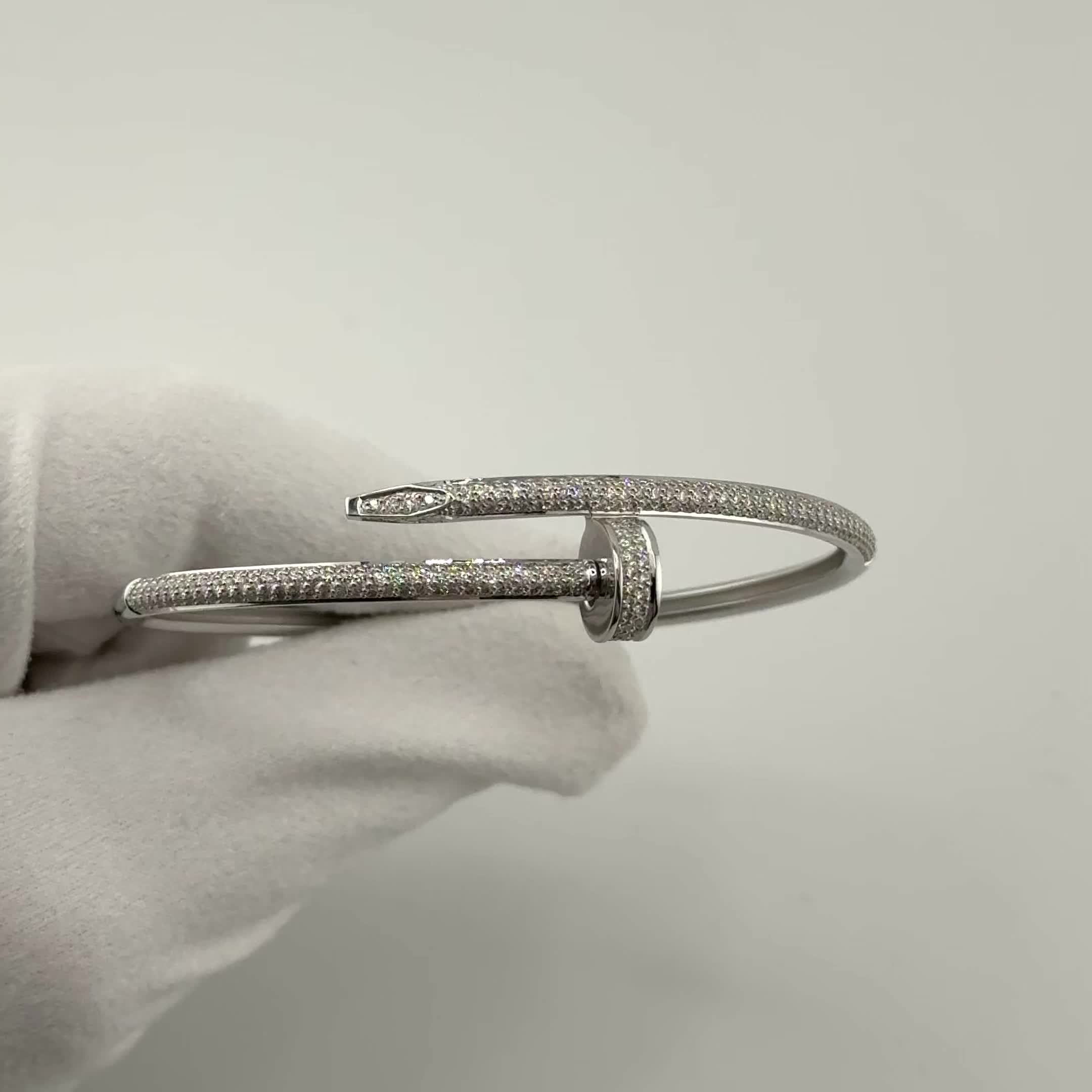 Браслет "Гвоздь" с бриллиантами из белого золота 585 пробы арт. 4311-41001