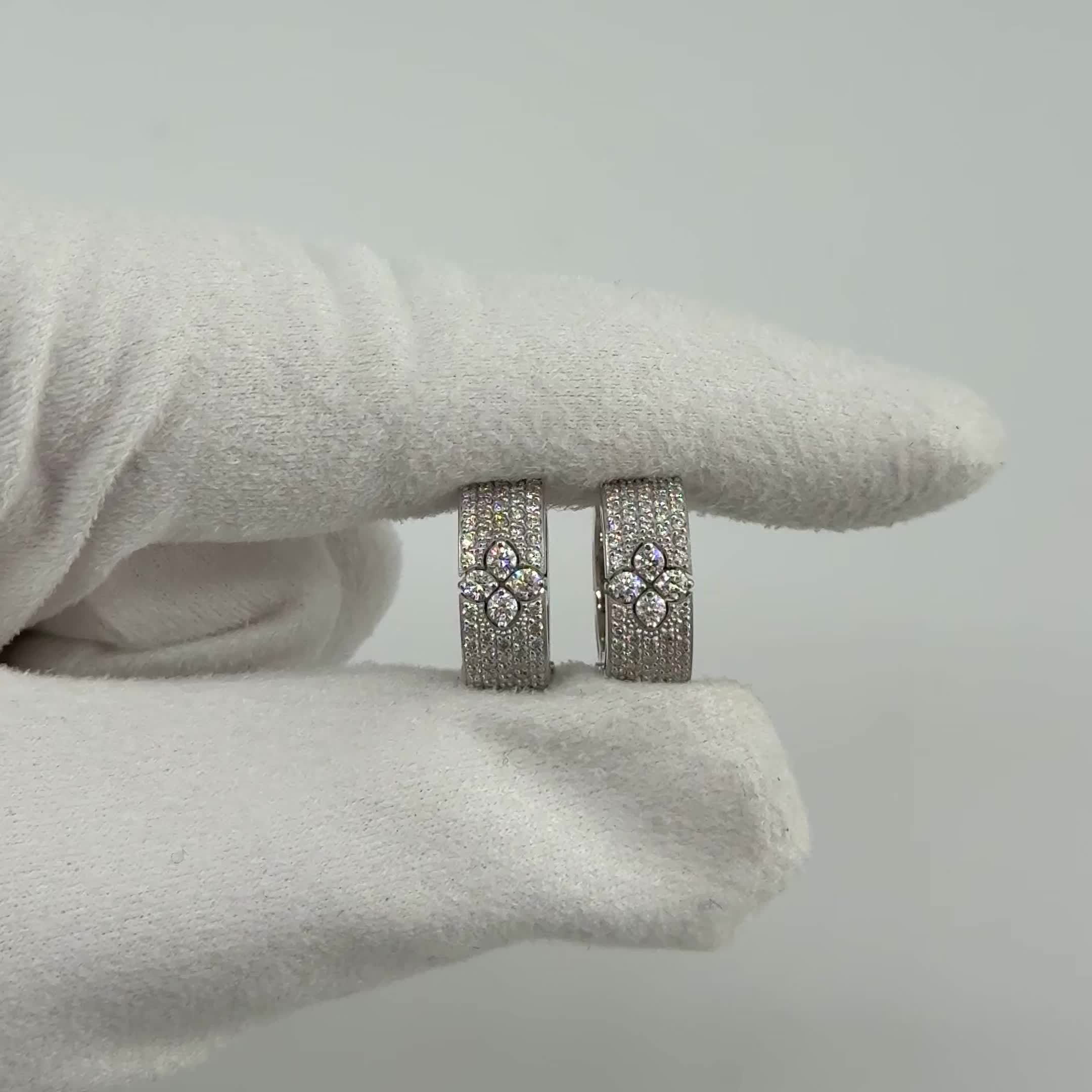 Серьги "Цветы" с бриллиантами из белого золота 585 пробы арт. 4420-21001