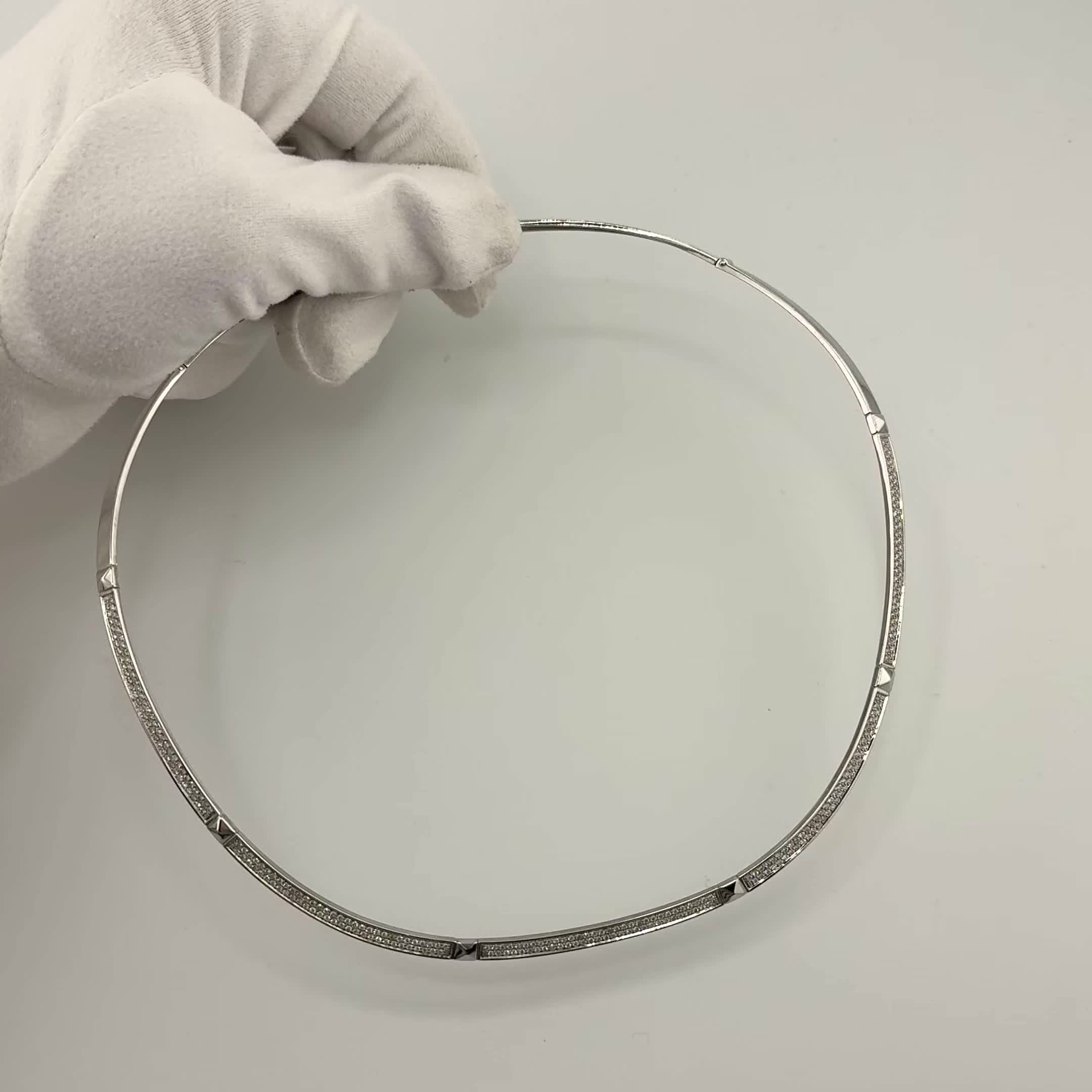 Колье с бриллиантами из белого золота 585 пробы арт. 4494-51001