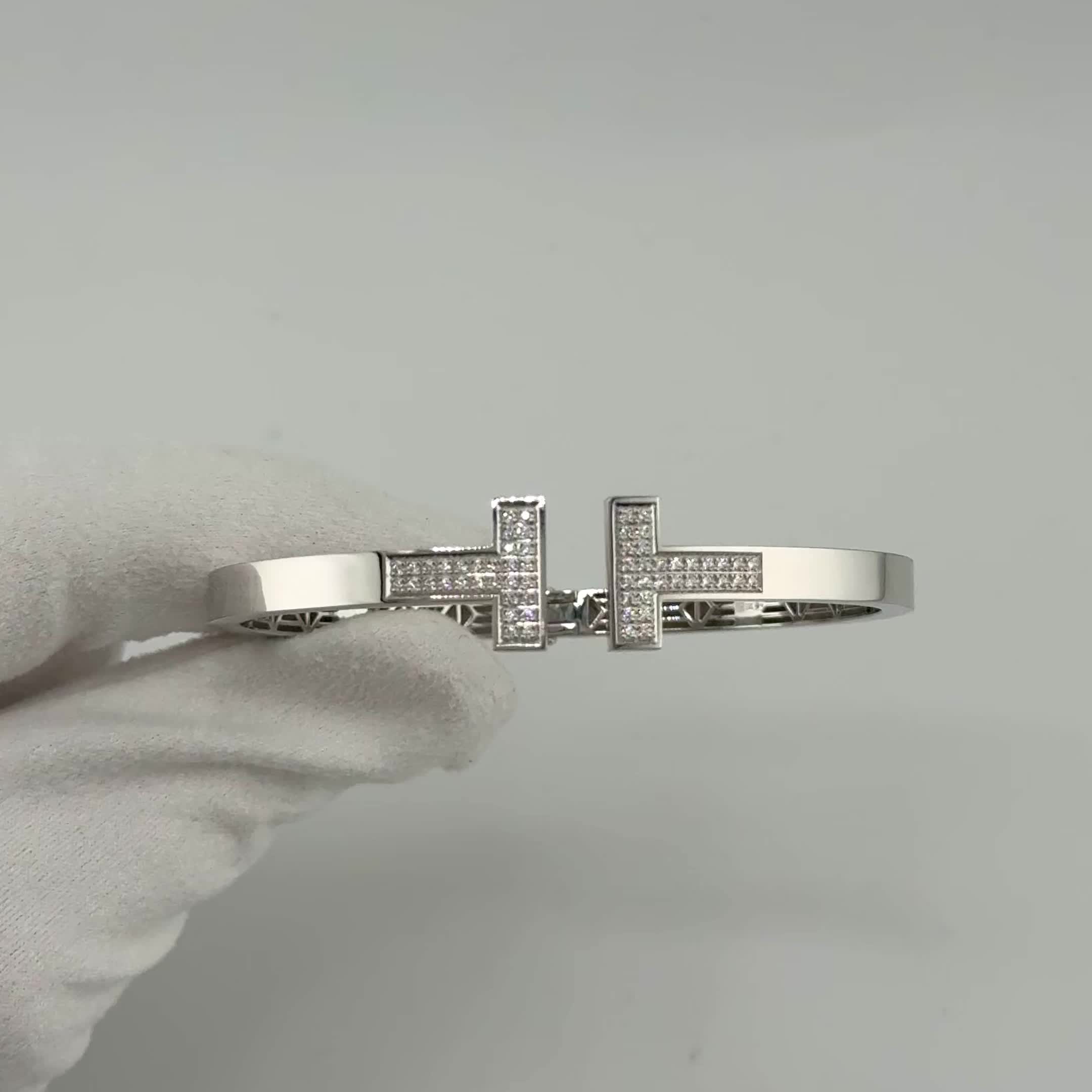 Браслет с бриллиантами из белого золота 585 пробы арт. 4501-41001