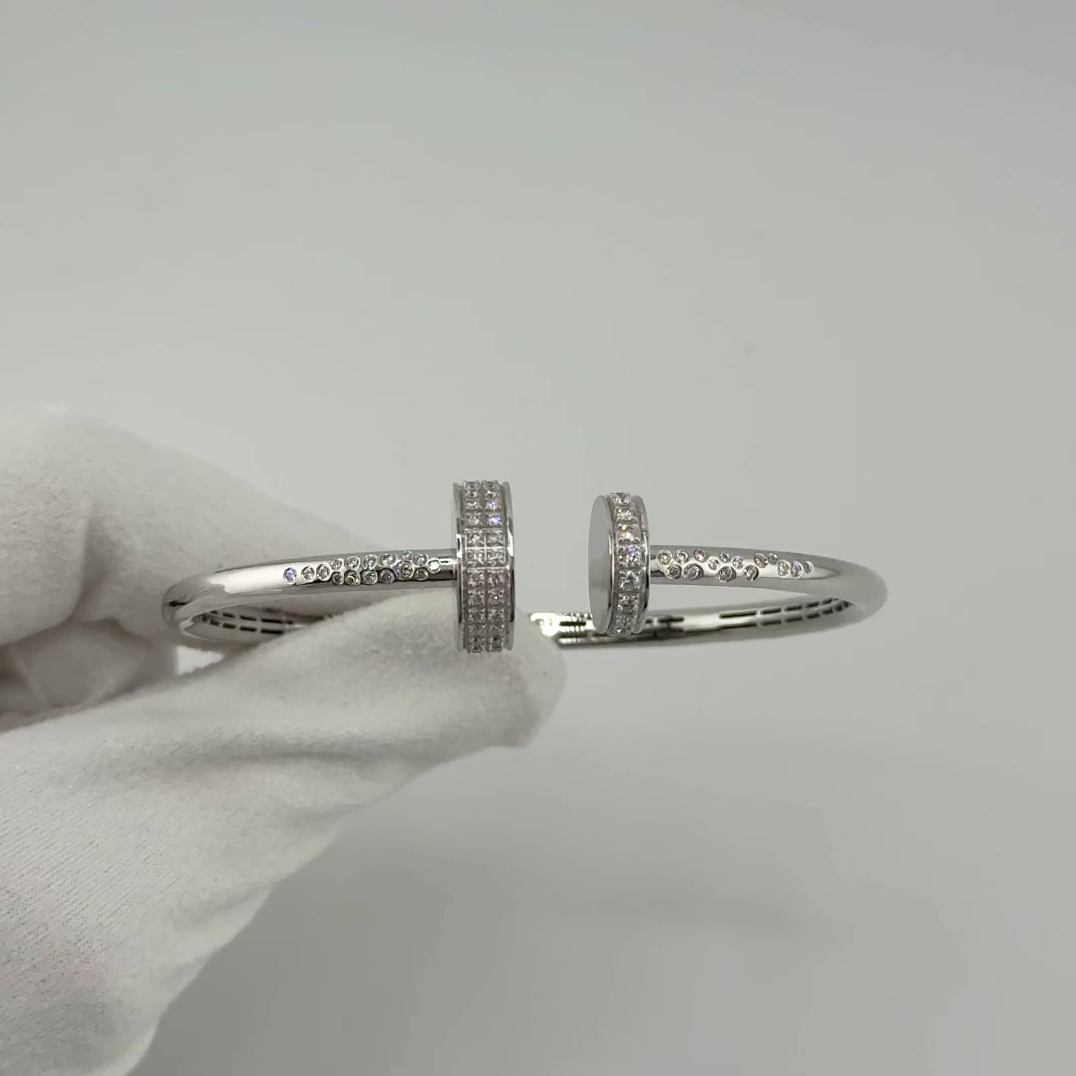 Браслет "Гвозди" с бриллиантами из белого золота 585 пробы арт. 4565-41001