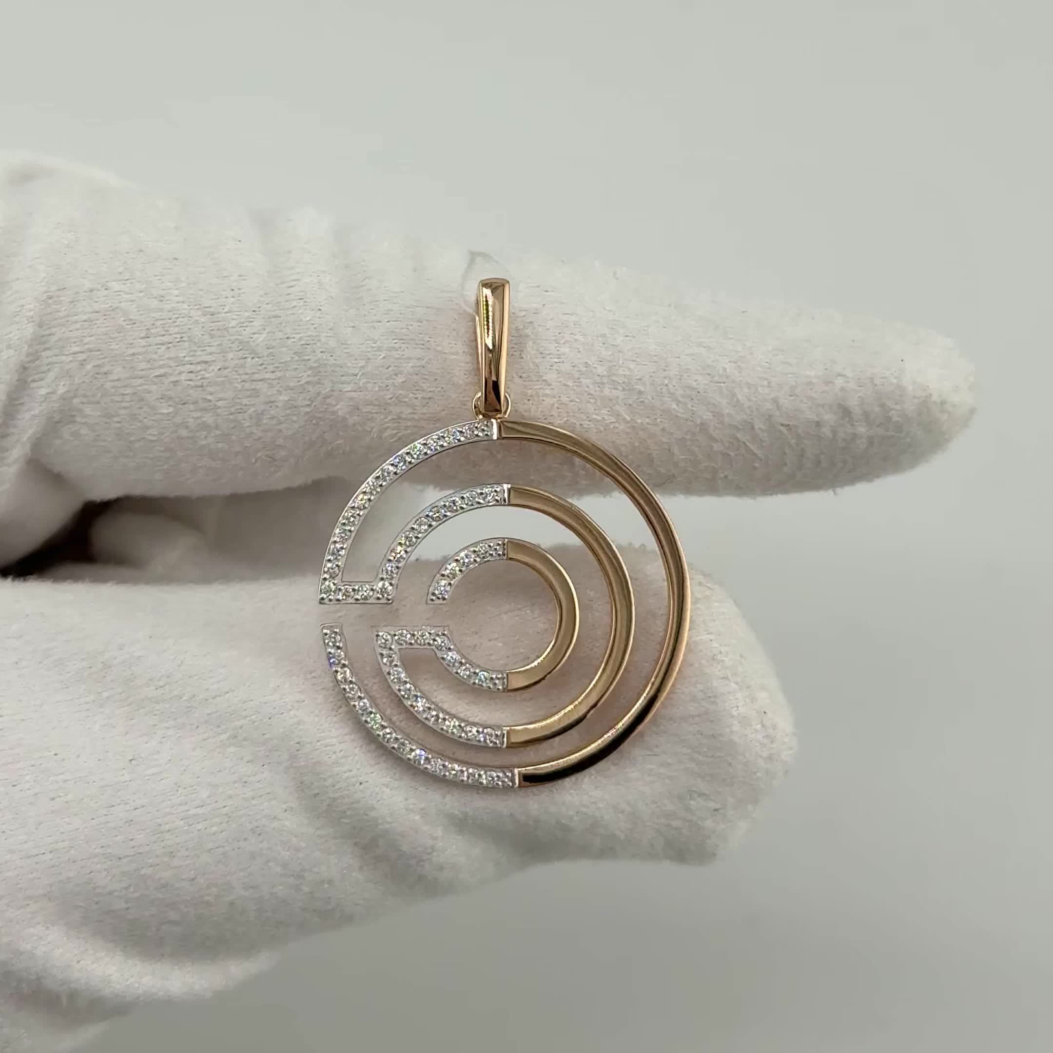 Подвеска с бриллиантами из золота 585 пробы арт. 4586-310