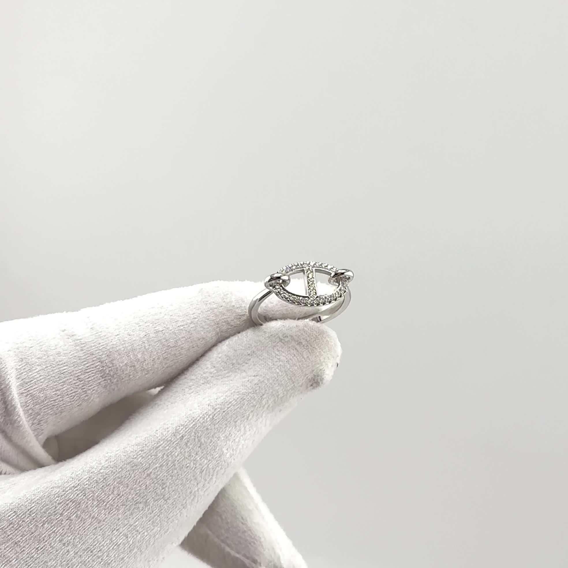 Кольцо с бриллиантами из белого золота 585 пробы арт. 4590-11001