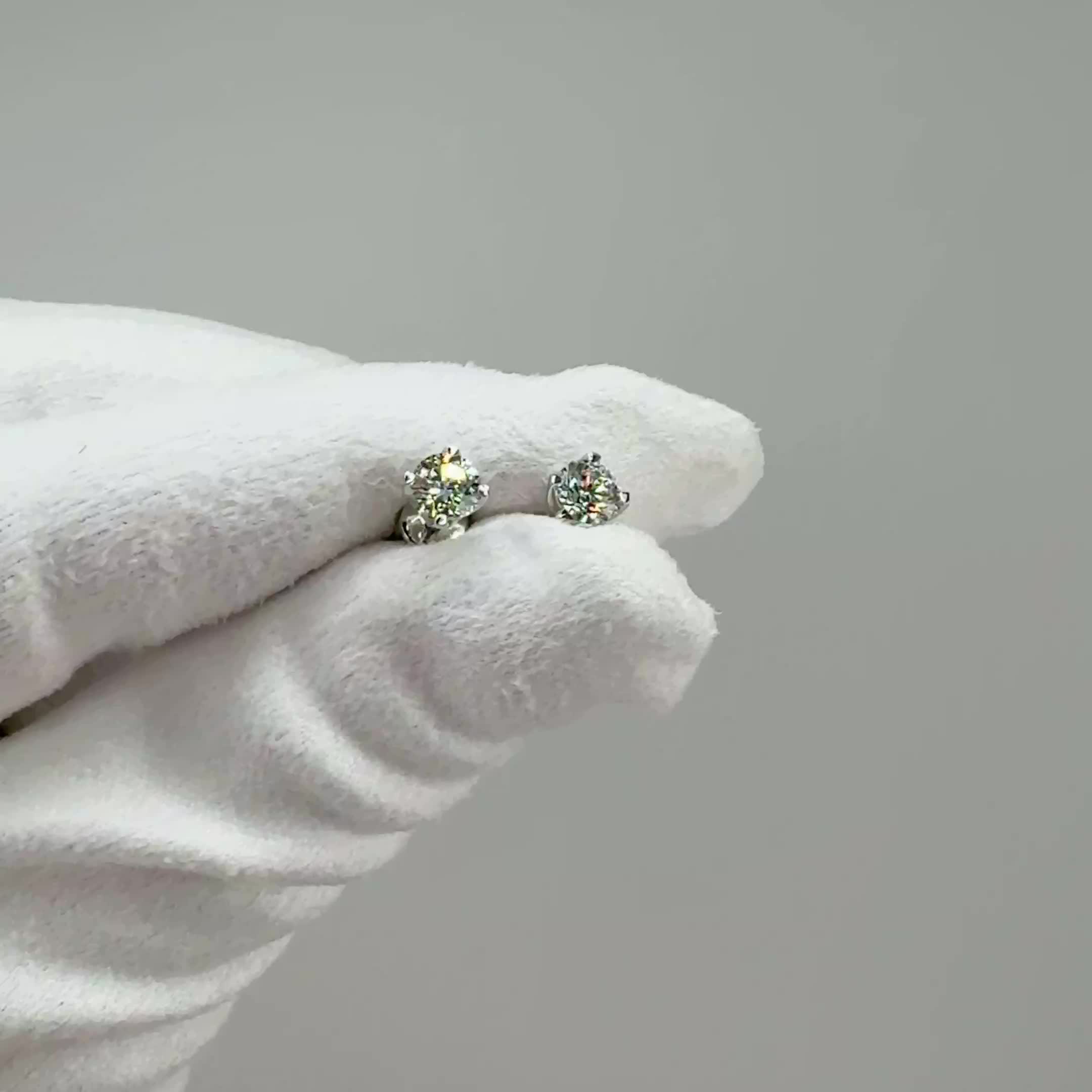 Серьги с бриллиантами из белого золота 585 пробы арт. 497-6200