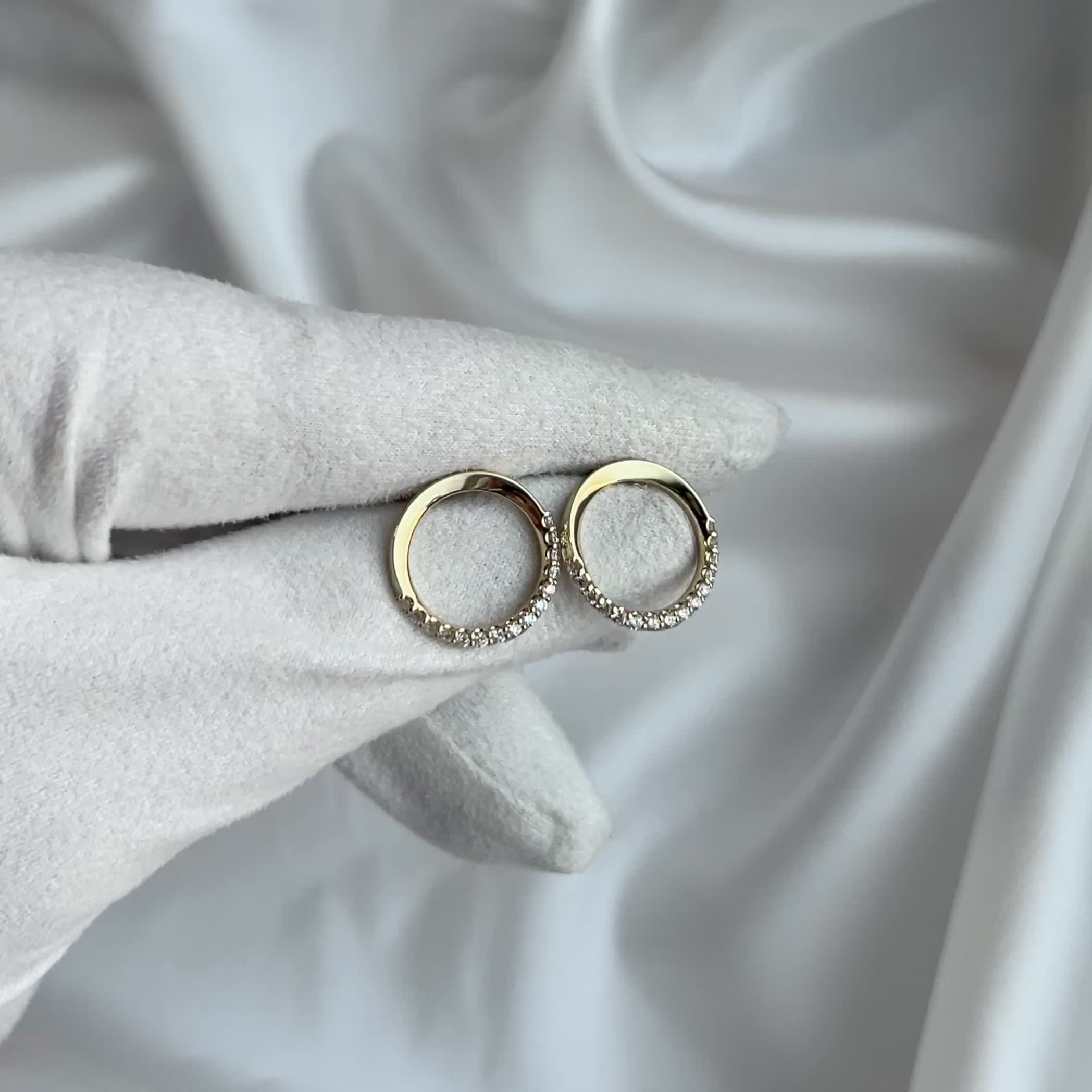 Серьги с бриллиантами из желтого золота 585 пробы арт. 5-11-1077-301