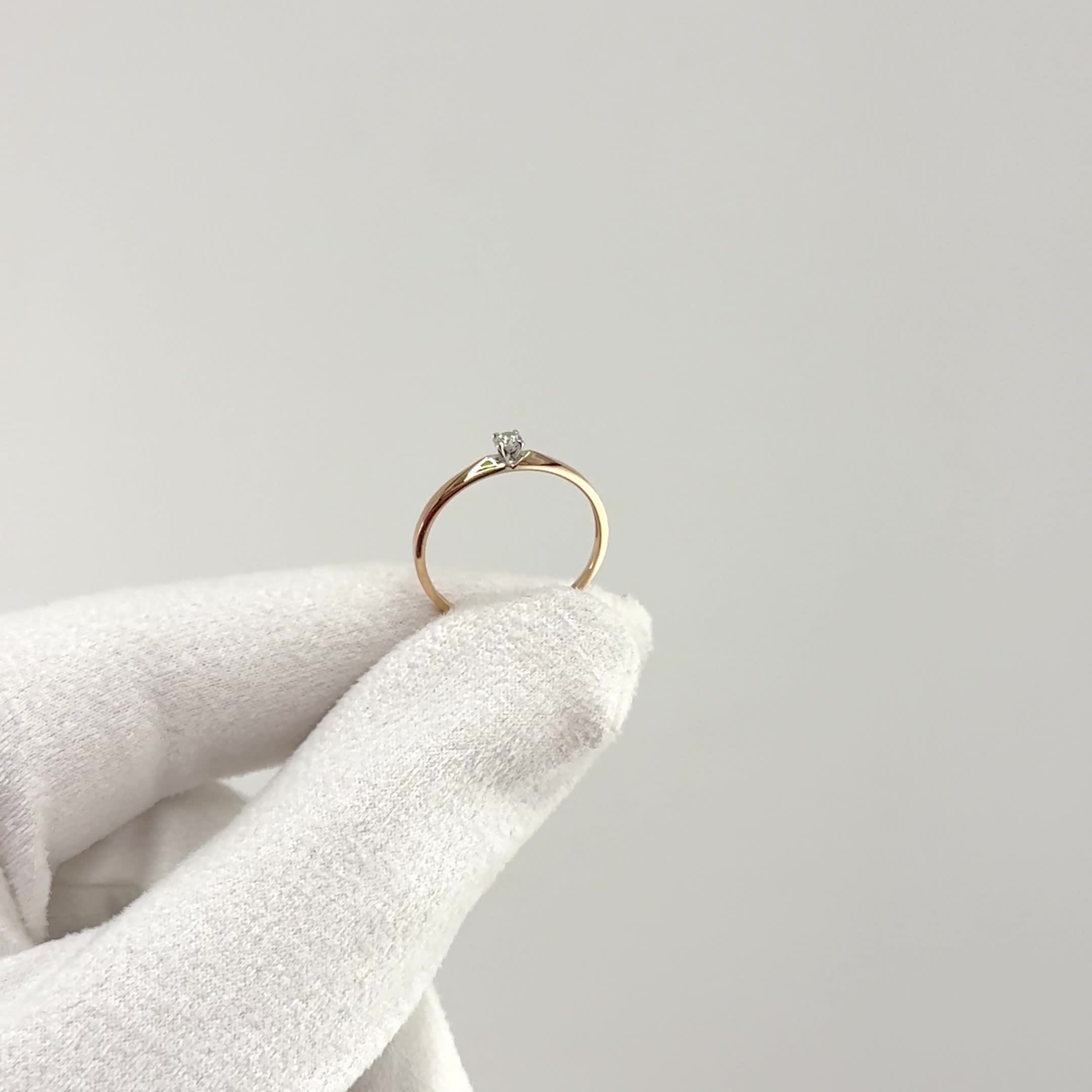 Кольцо с бриллиантом из золота 585 пробы арт. 5-3591-103-1К