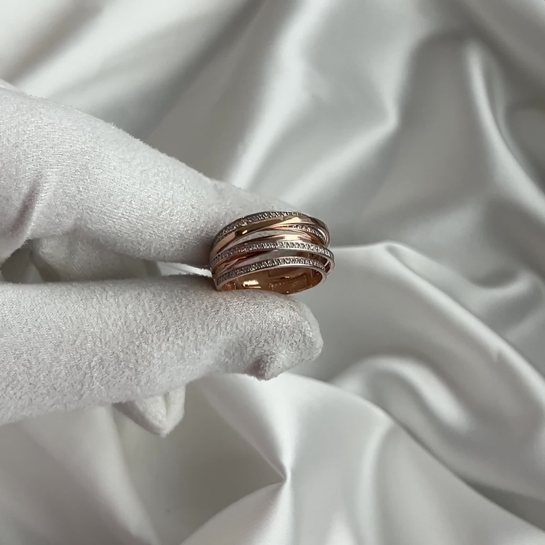 Кольцо с бриллиантами из золота 585 пробы арт. 5-5890-103-1К