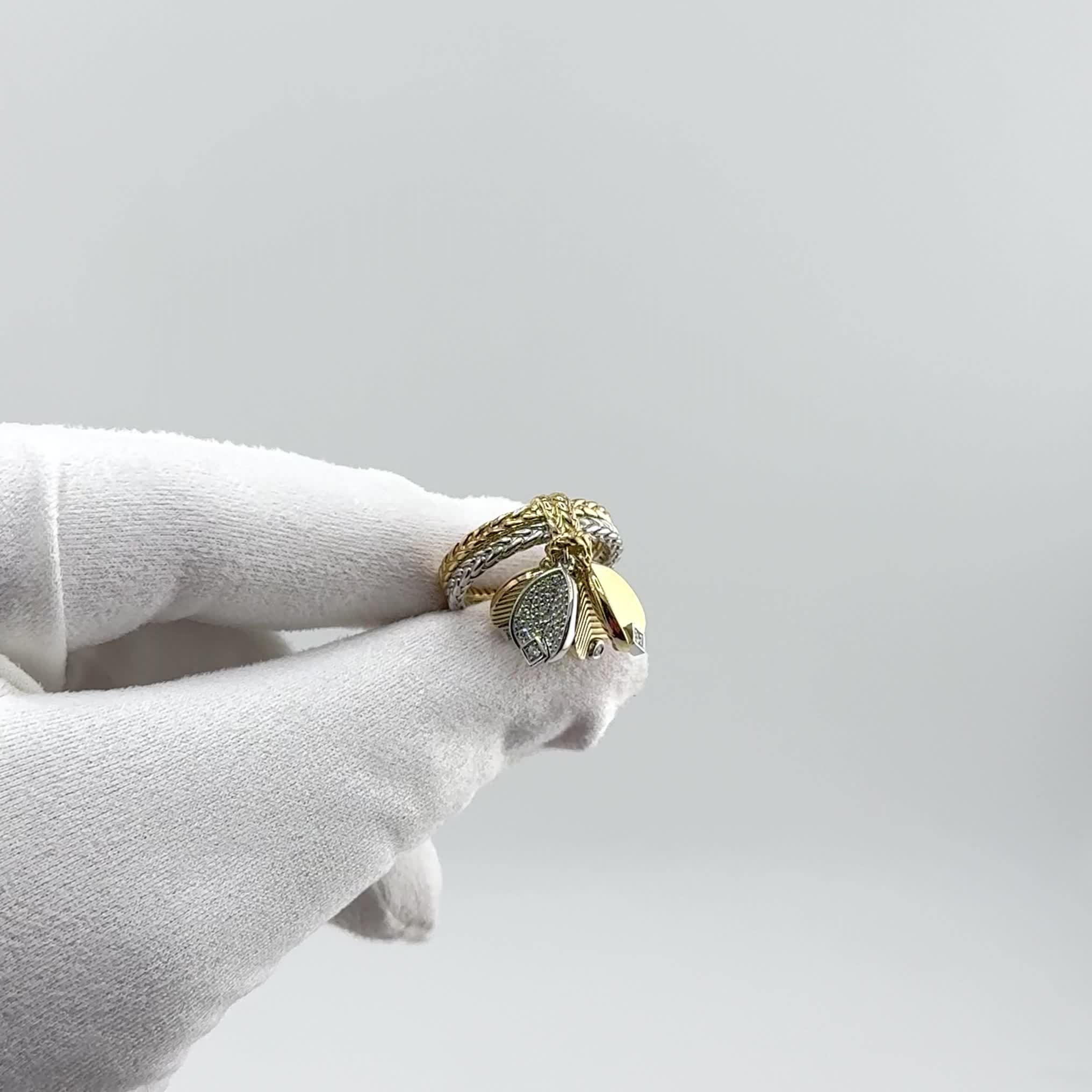 Кольцо с бриллиантами из золота 585 пробы арт. 5-5940-103-1Ж